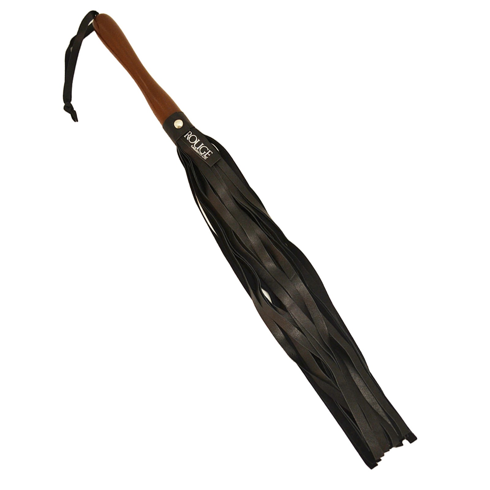 Flogger de Cuero Rouge con Mango de Madera - Negro Flogger de Cuero Rouge con Mango de Madera - Negro