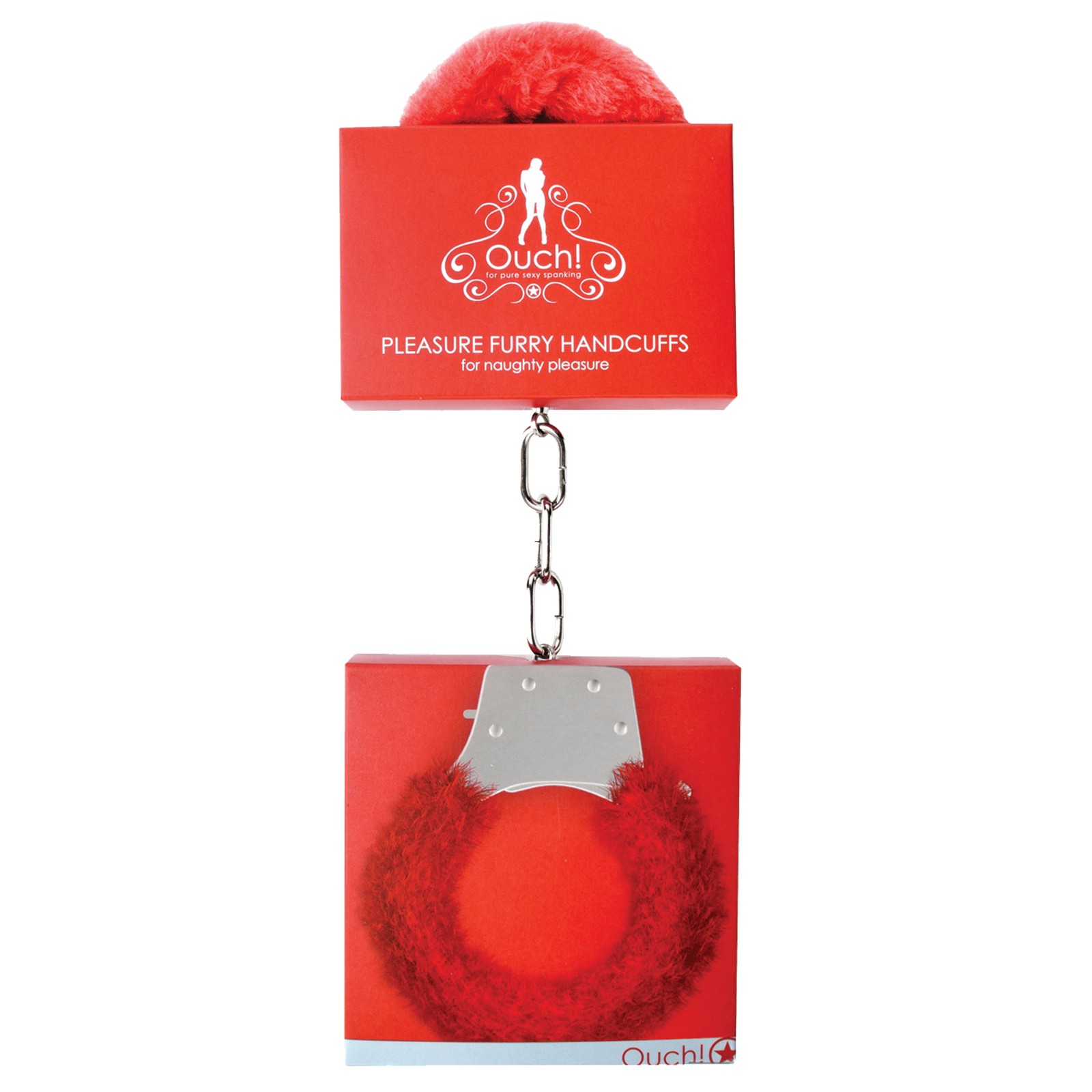 Shots Ouch Furry Pleasure Handcuffs Red Shots Ouch Furry Pleasure Handcuffs Red