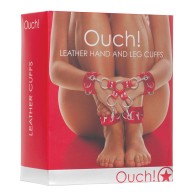 Esposas de Cuero Ouch! - Rojo Dominación