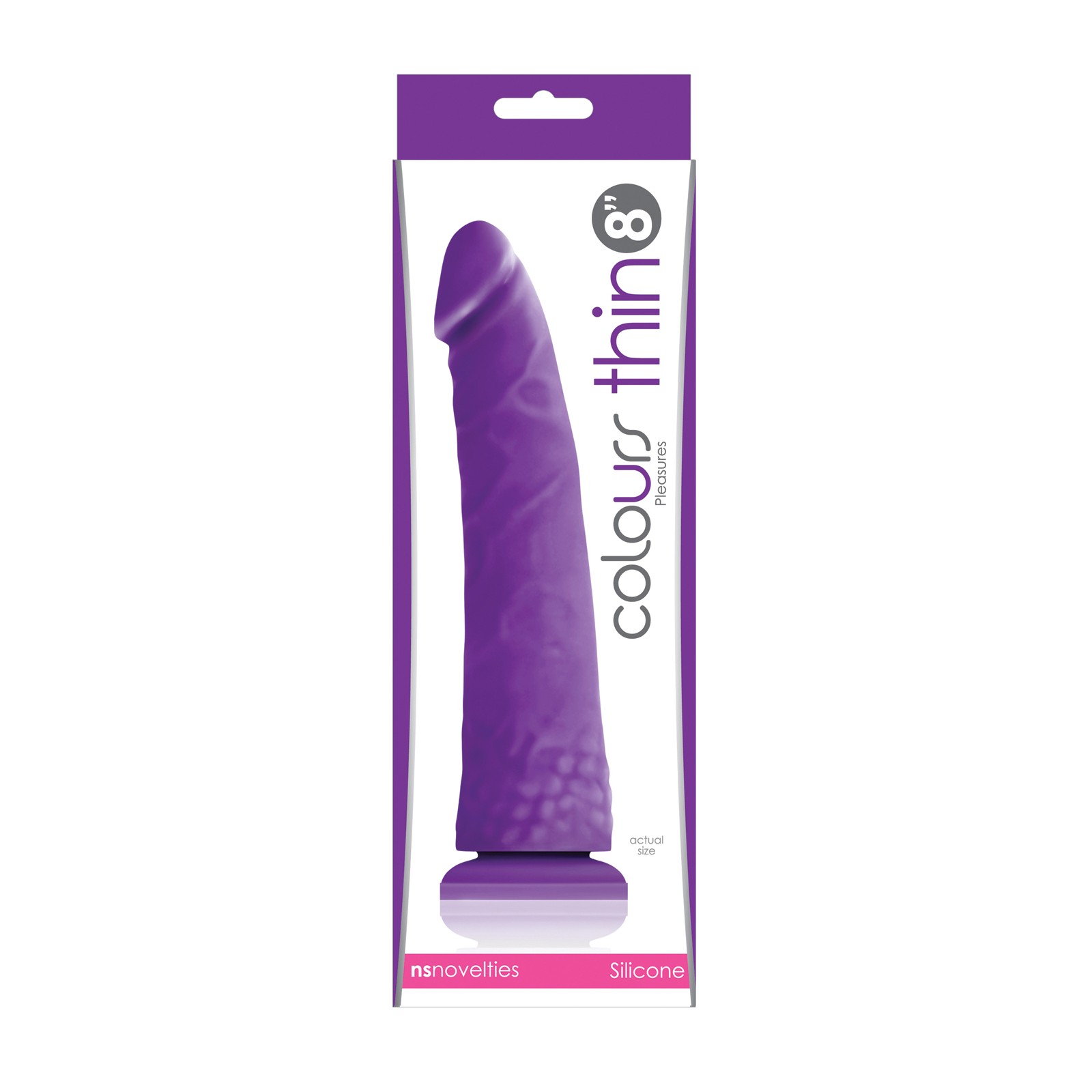 Dildo Delgado Colours Pleasures de 8 Pulgadas Púrpura para Estimulación del G-spot Dildo Delgado Colours Pleasures de 8 Pulgadas Púrpura para Estimulación del G-spot