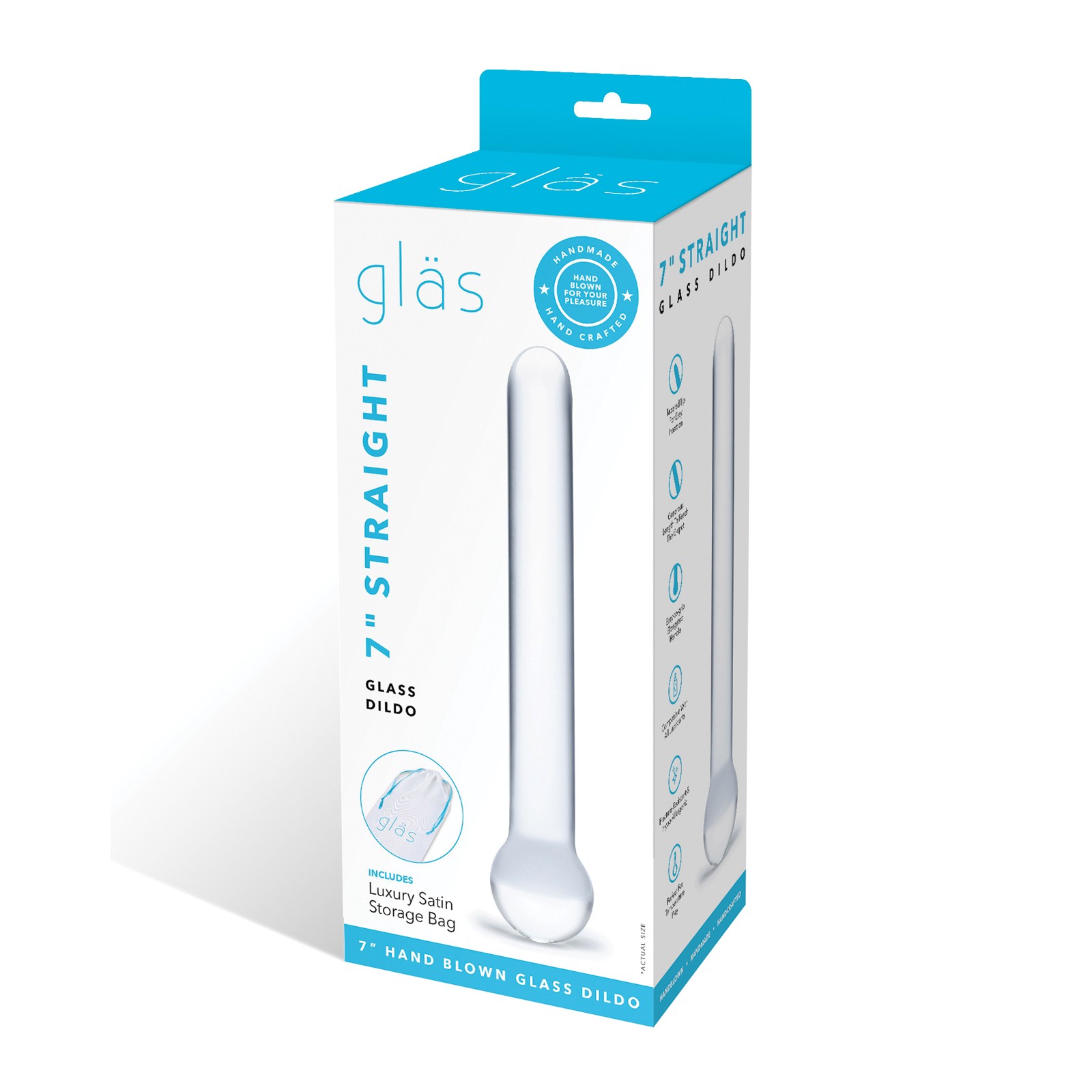 Dildo de Cristal Transparente Glas de 7 Pulgadas Dildo de Cristal Transparente Glas de 7 Pulgadas