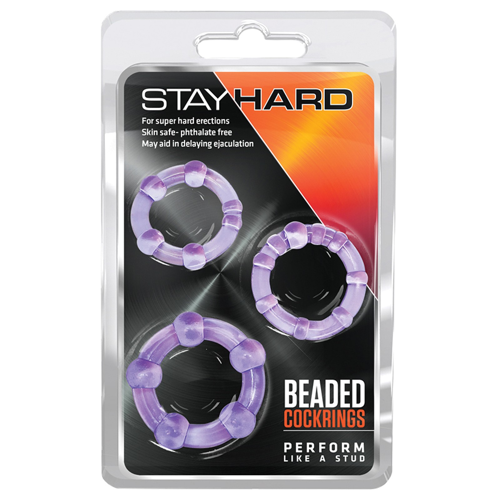 Blush Stay Hard Beaded Cock Rings Purple Set of 3 Blush Stay Hard Beaded Cock Rings Purple Set of 3