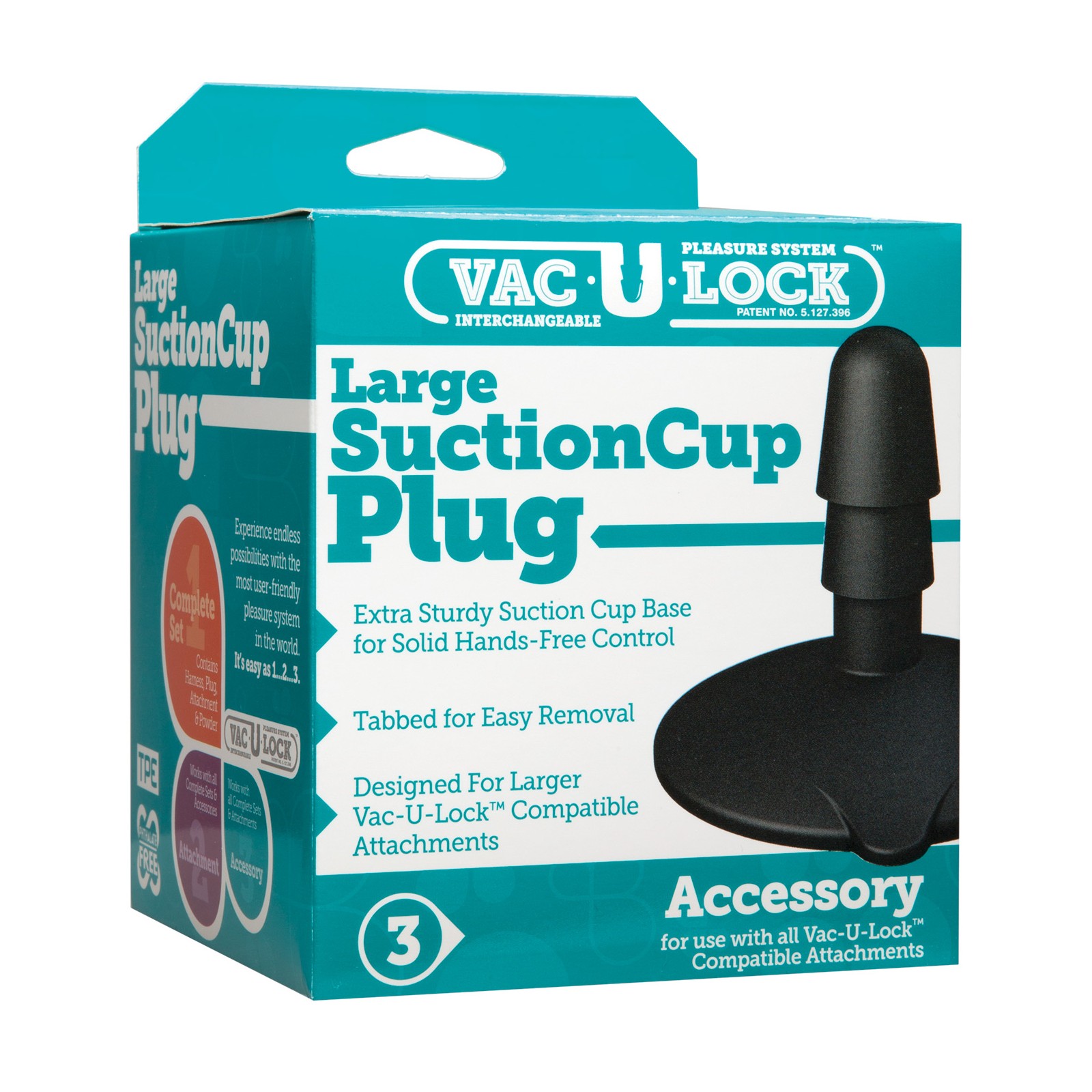 Vac-U-Lock Large Suction Cup Plug Black Vac-U-Lock Large Suction Cup Plug Black