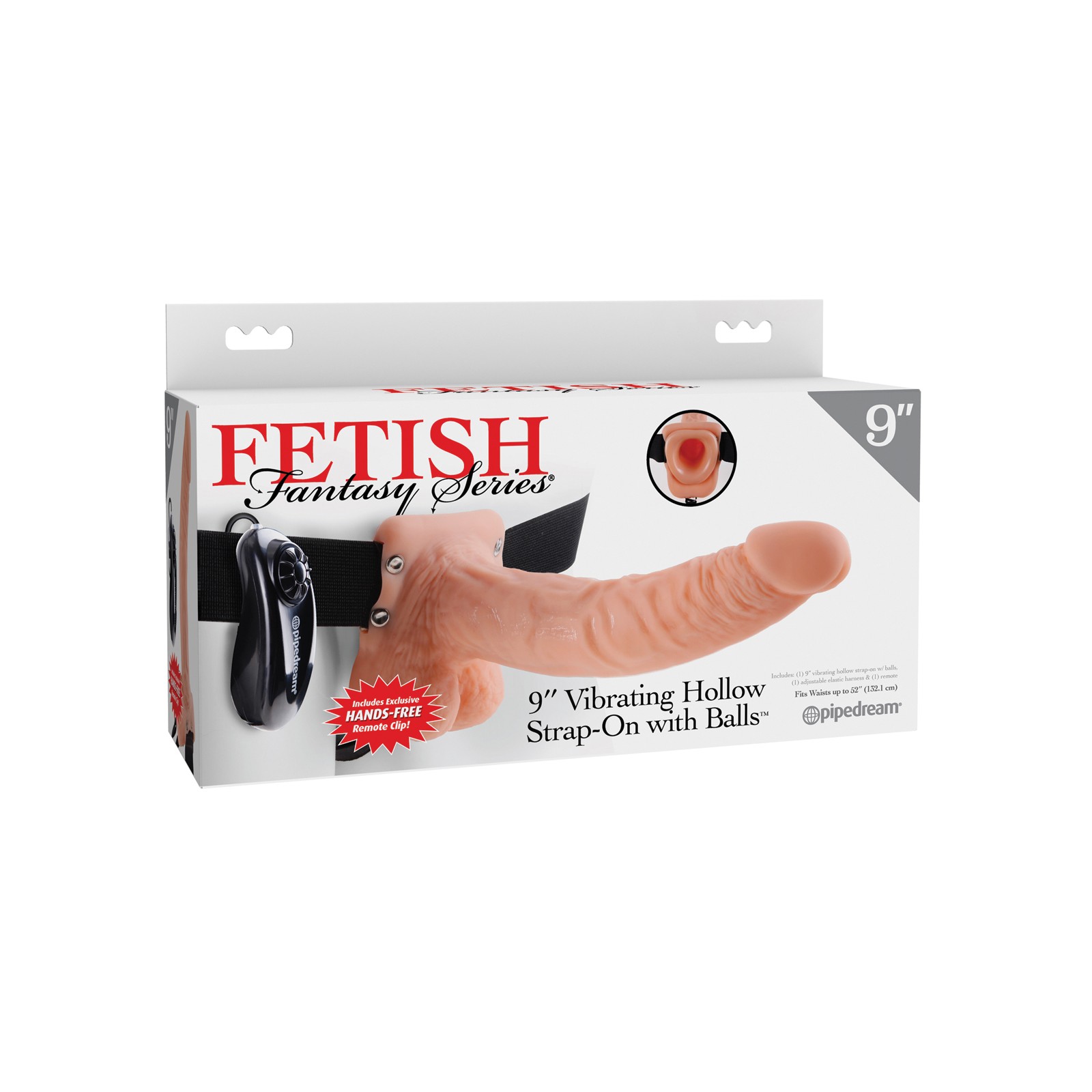 Fetish Fantasy 9-Inch Vibrating Hollow Strap-On Fetish Fantasy 9-Inch Vibrating Hollow Strap-On