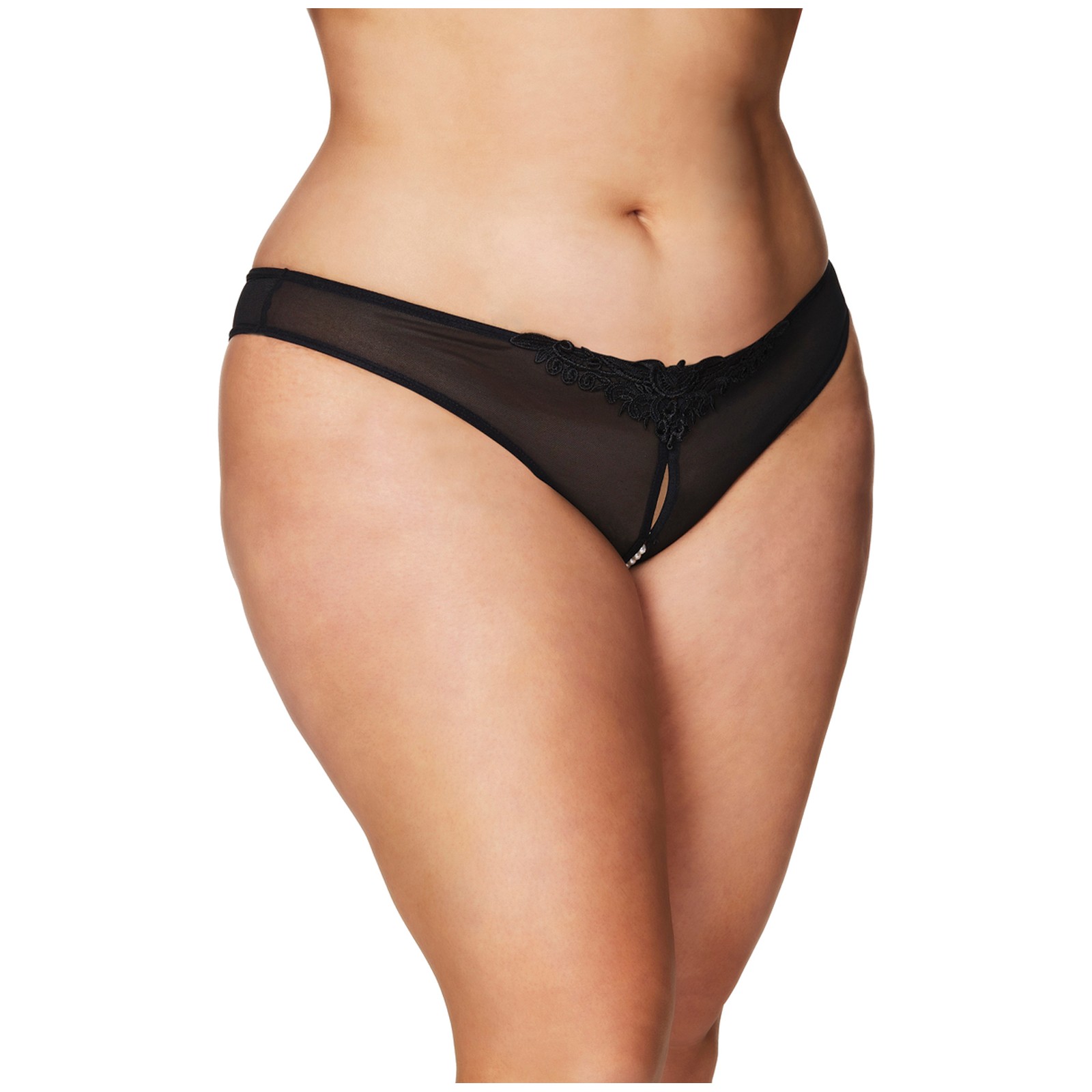 Tanga Crotchless con Diseño de Encaje Tanga Crotchless con Diseño de Encaje
