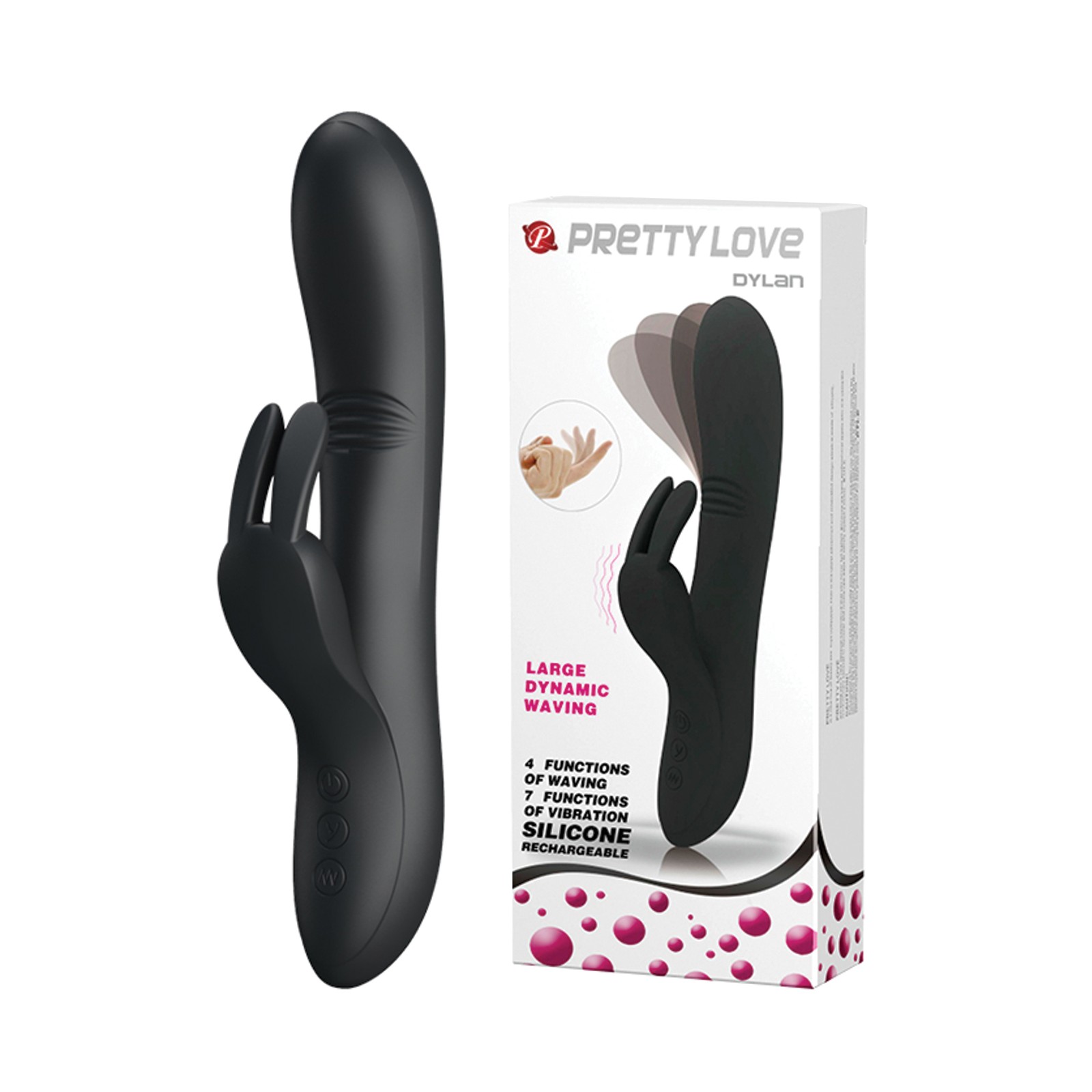 Vibrador Conejito Pretty Love Dylan 11 Funciones Negro Vibrador Conejito Pretty Love Dylan 11 Funciones Negro