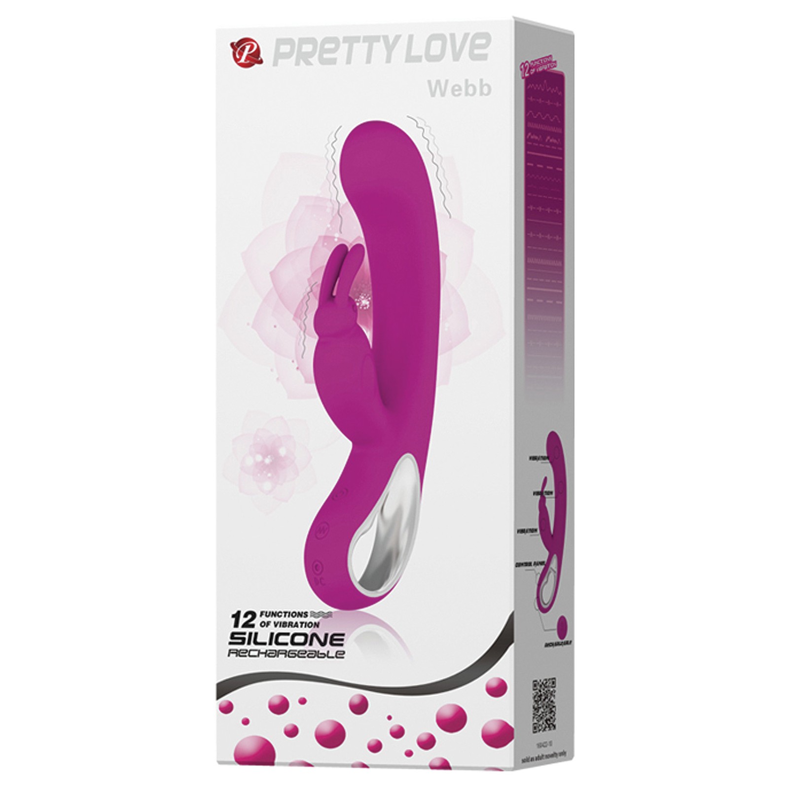Pretty Love Webb Bunny Ears Rabbit Vibe with Handle - Fuchsia Pretty Love Webb Bunny Ears Rabbit Vibe with Handle - Fuchsia