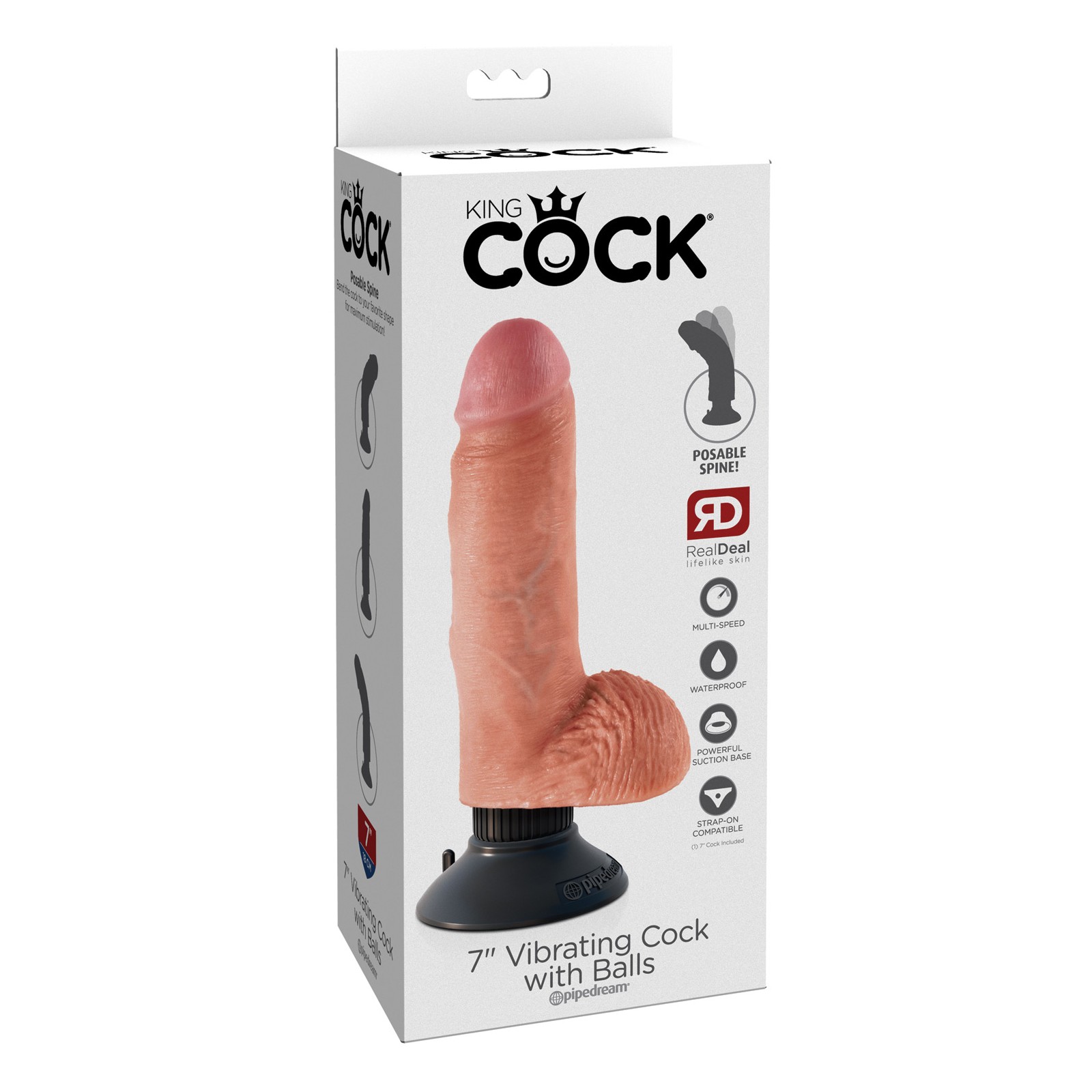 King Cock 7" Vibrating Cock|Vibrator|Pleasure King Cock 7" Vibrating Cock|Vibrator|Pleasure