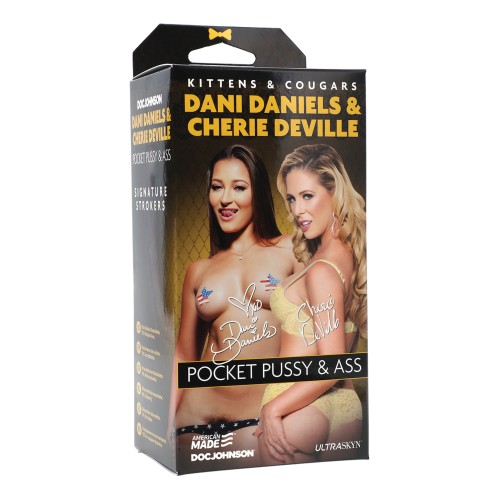 Masturbador Signature Strokers Kittens & Cougars con Pussy de Dani Daniels y Ass de Cherie De Ville