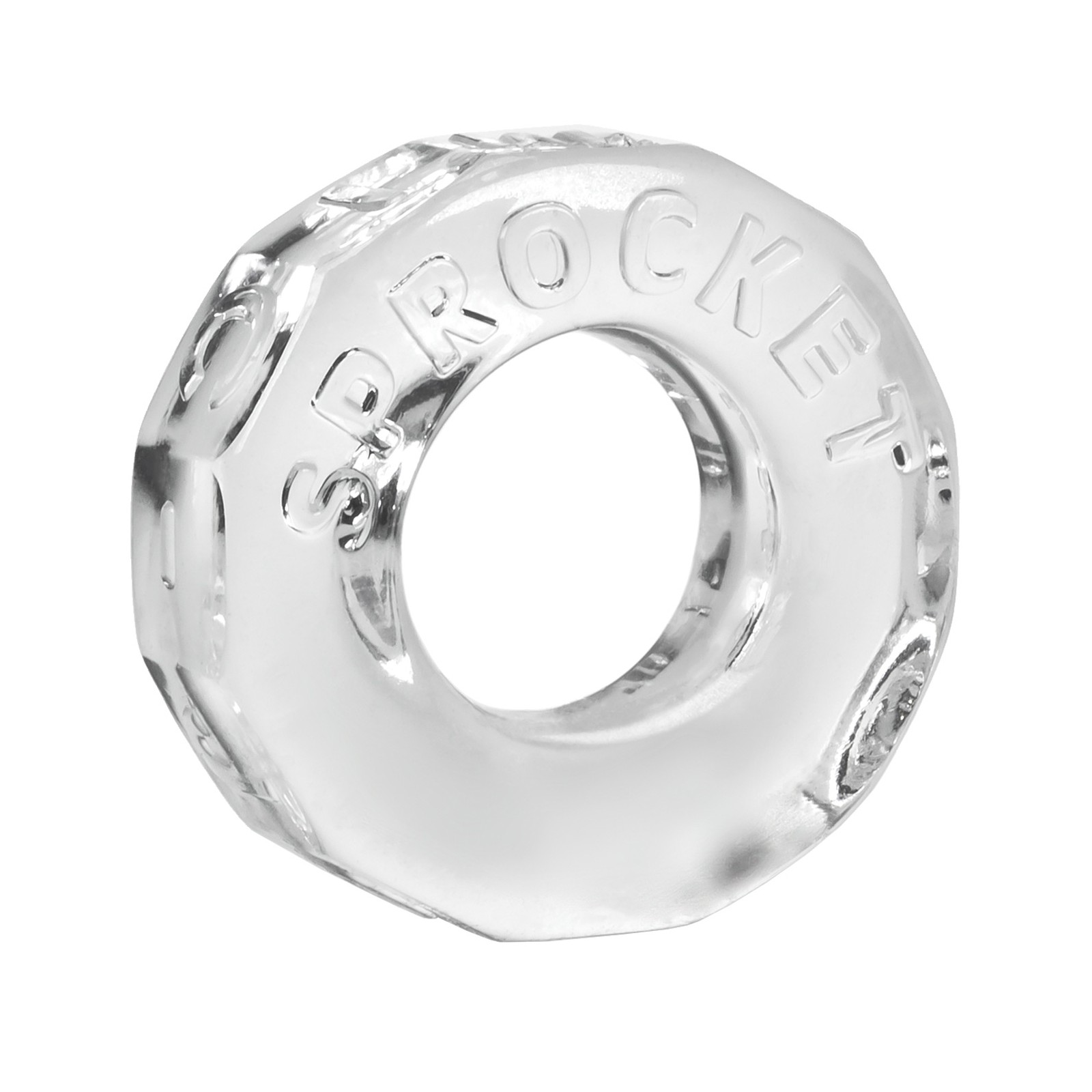 Oxballs Atomic Jock Sprocket Cockring Clear - Enhanced Comfort Oxballs Atomic Jock Sprocket Cockring Clear - Enhanced Comfort