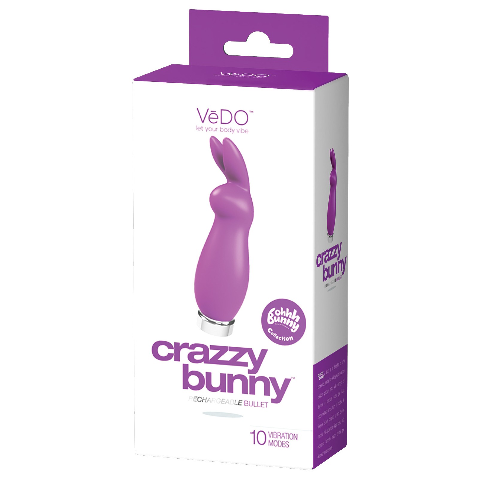 VeDO Crazzy Bunny Vibrador Recargable - Púrpura Perfecto VeDO Crazzy Bunny Vibrador Recargable - Púrpura Perfecto