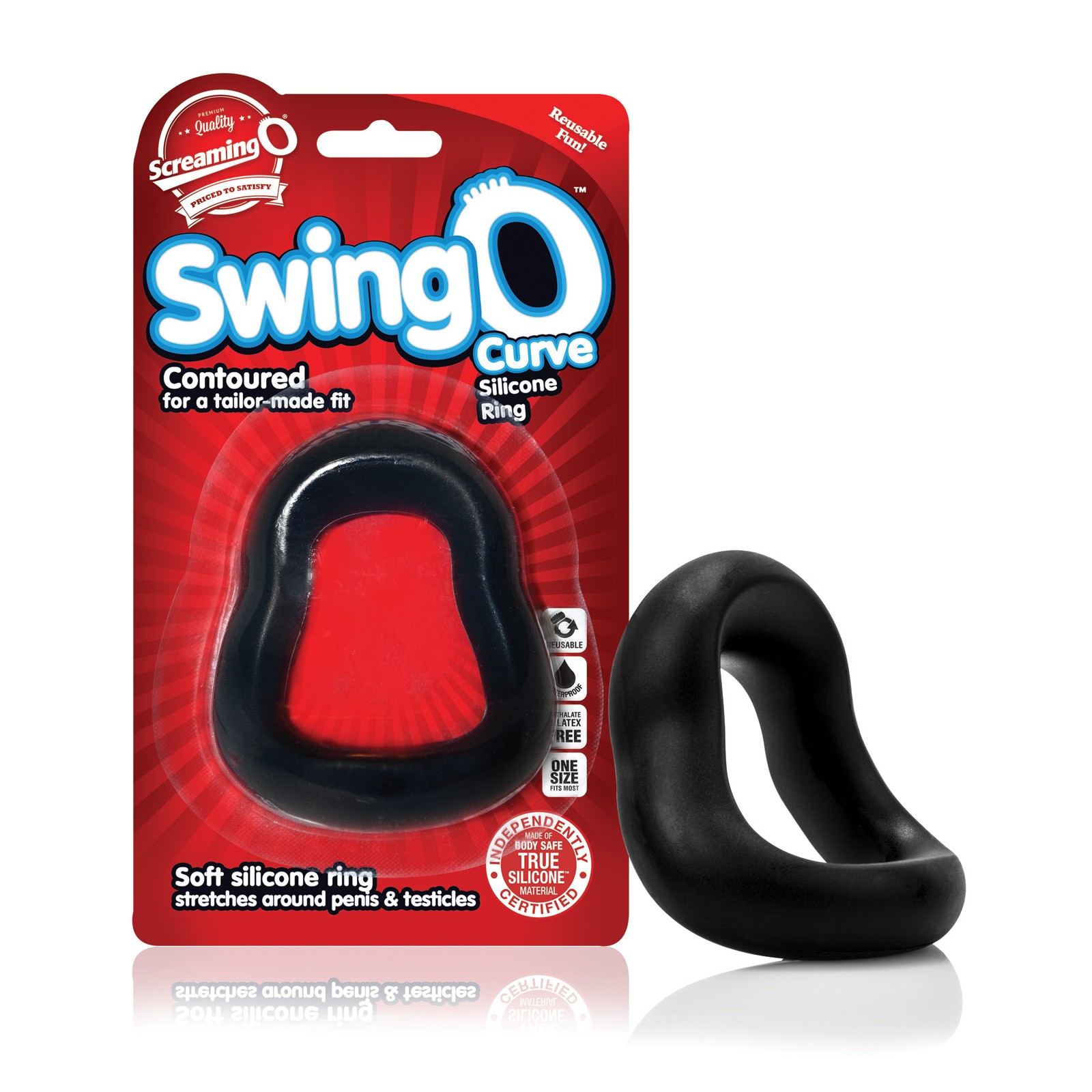 SwingO Curved Cock Ring - Black SwingO Curved Cock Ring - Black