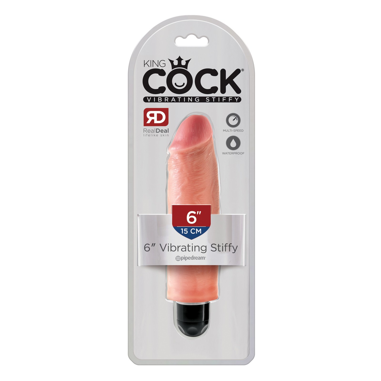 King Cock 6" Vibrador Stiffy Piel King Cock 6" Vibrador Stiffy Piel