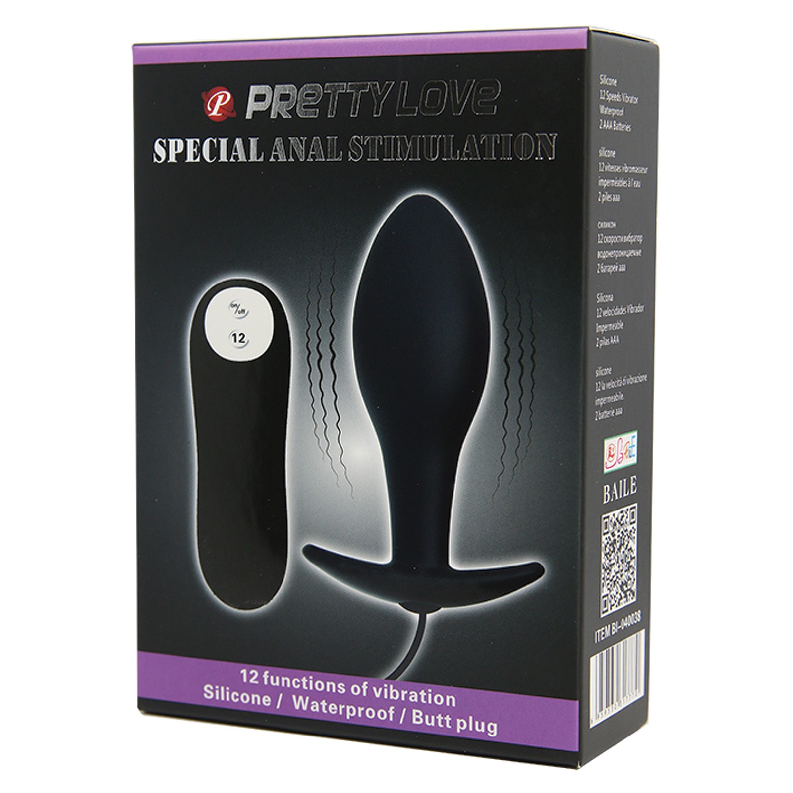 Plug Anal Vibrante Bombilla Negro Plug Anal Vibrante Bombilla Negro