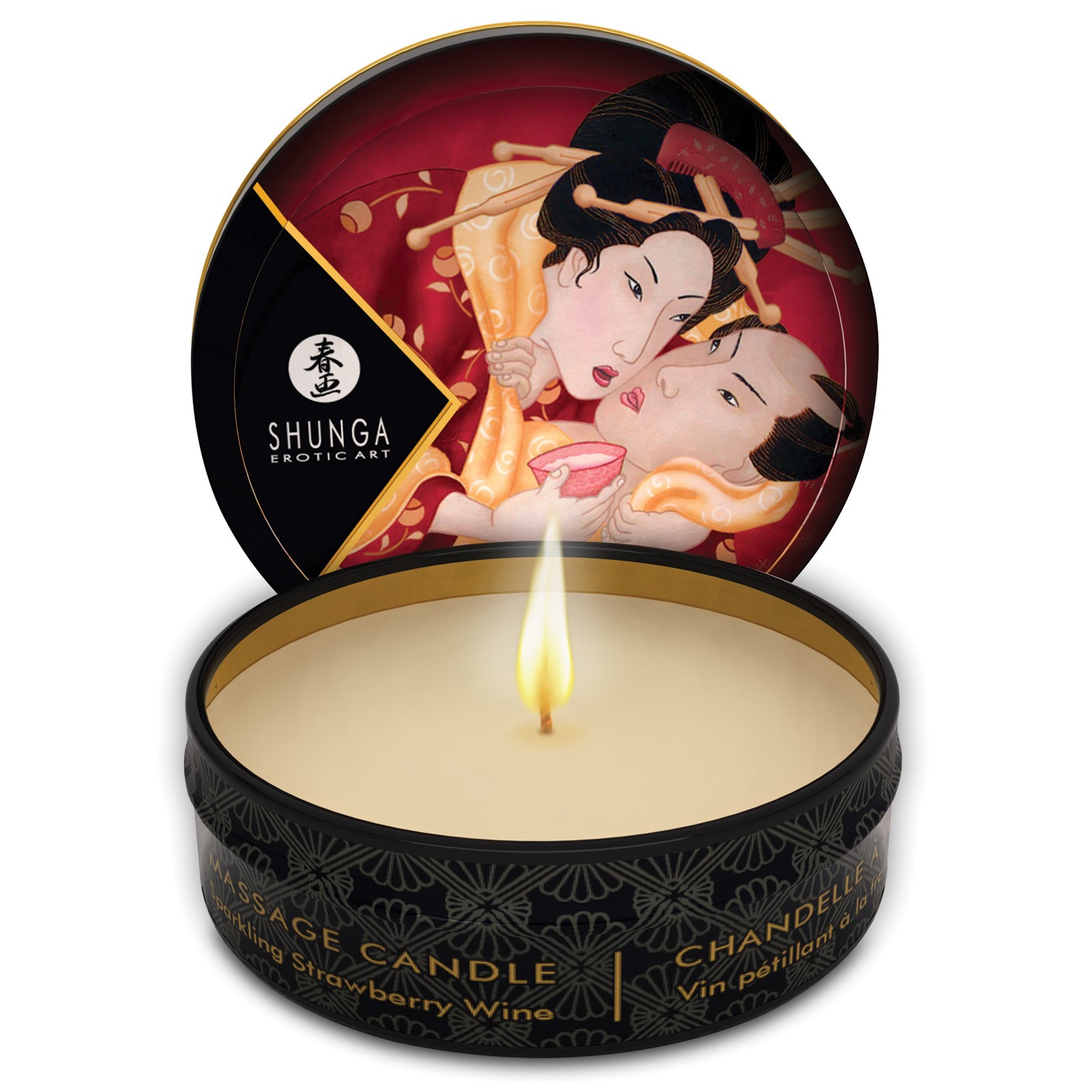 Vela de Masaje Mini Shunga Romance Champagne de Fresa Espumosa Vela de Masaje Mini Shunga Romance Champagne de Fresa Espumosa
