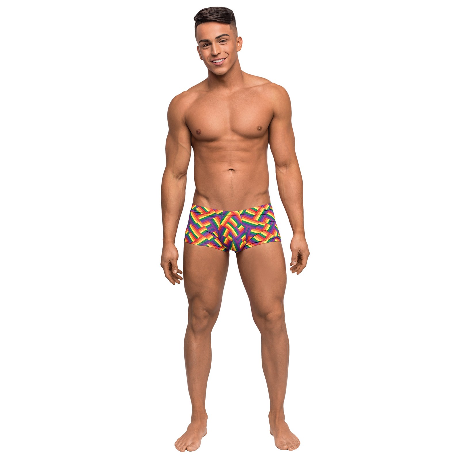Mini Short Pride Fest con Pouch Contorneado en Arcoíris MD Mini Short Pride Fest con Pouch Contorneado en Arcoíris MD