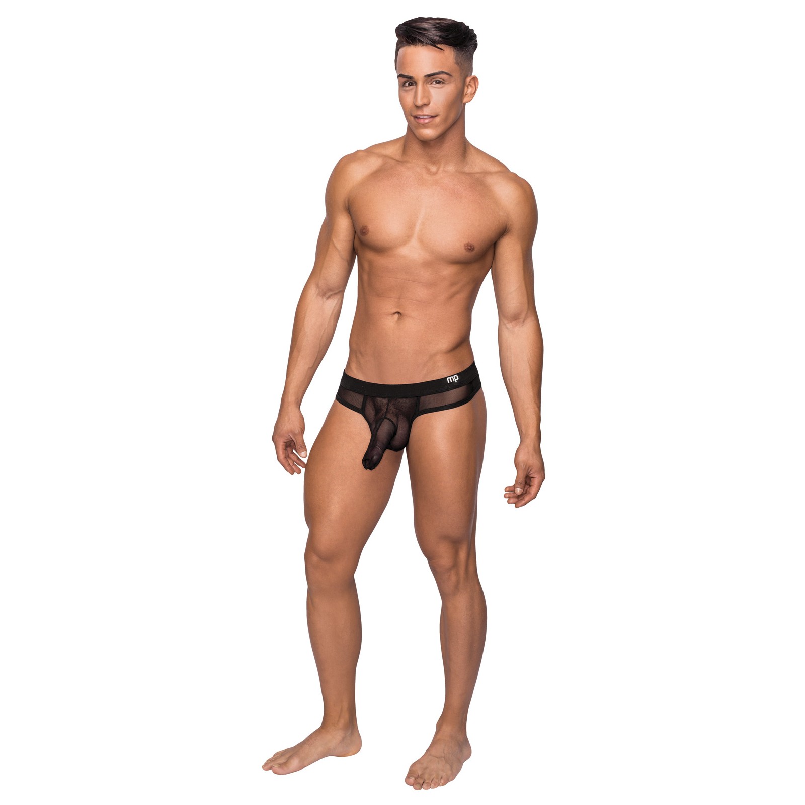 Hoser Stretch Mesh Thong in Black Hoser Stretch Mesh Thong in Black