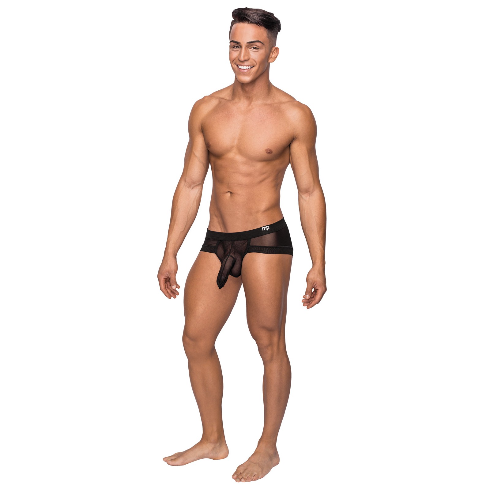 Short Micro Mini de Malla Estiramiento Short Micro Mini de Malla Estiramiento