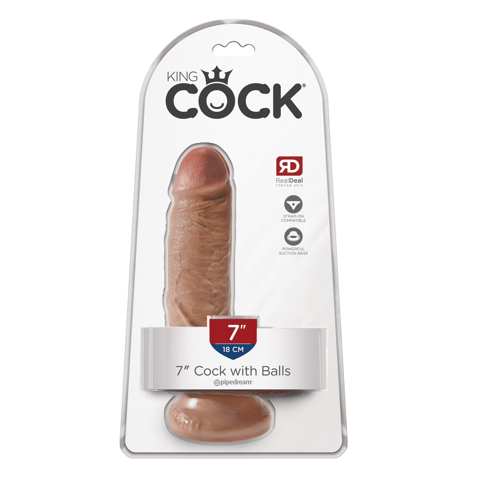 King Cock 7" Pene con Testículos - Tan King Cock 7" Pene con Testículos - Tan