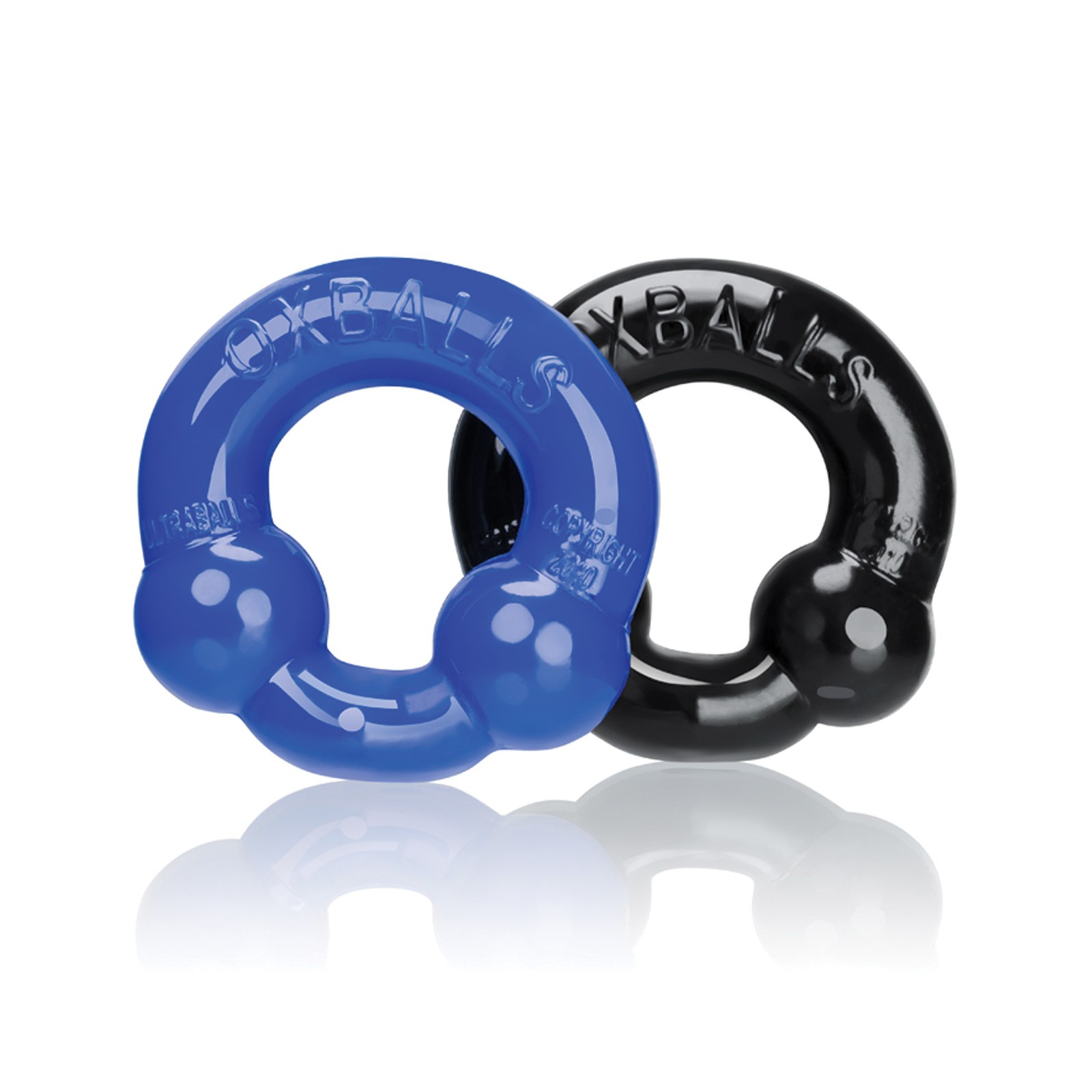 Oxballs Ultraballs Cock Rings Pack of 2 Black and Police Blue Oxballs Ultraballs Cock Rings Pack of 2 Black and Police Blue