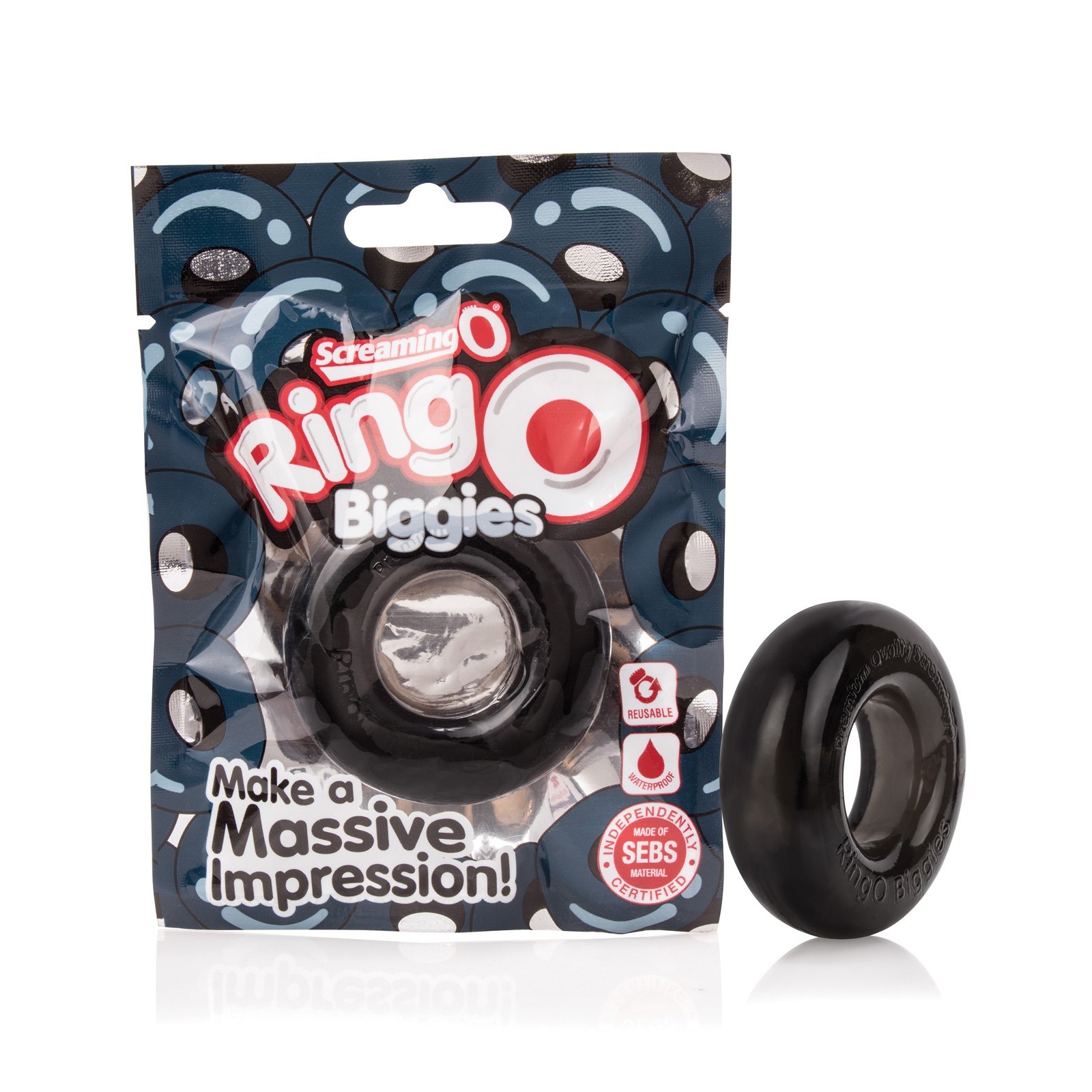 Screaming O RingO Biggies Cock Ring - Black Screaming O RingO Biggies Cock Ring - Black