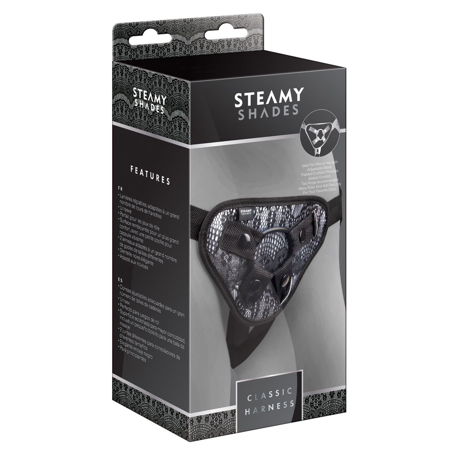 Arnés Clásico Steamy Shades Negro/Blanco Arnés Clásico Steamy Shades Negro/Blanco