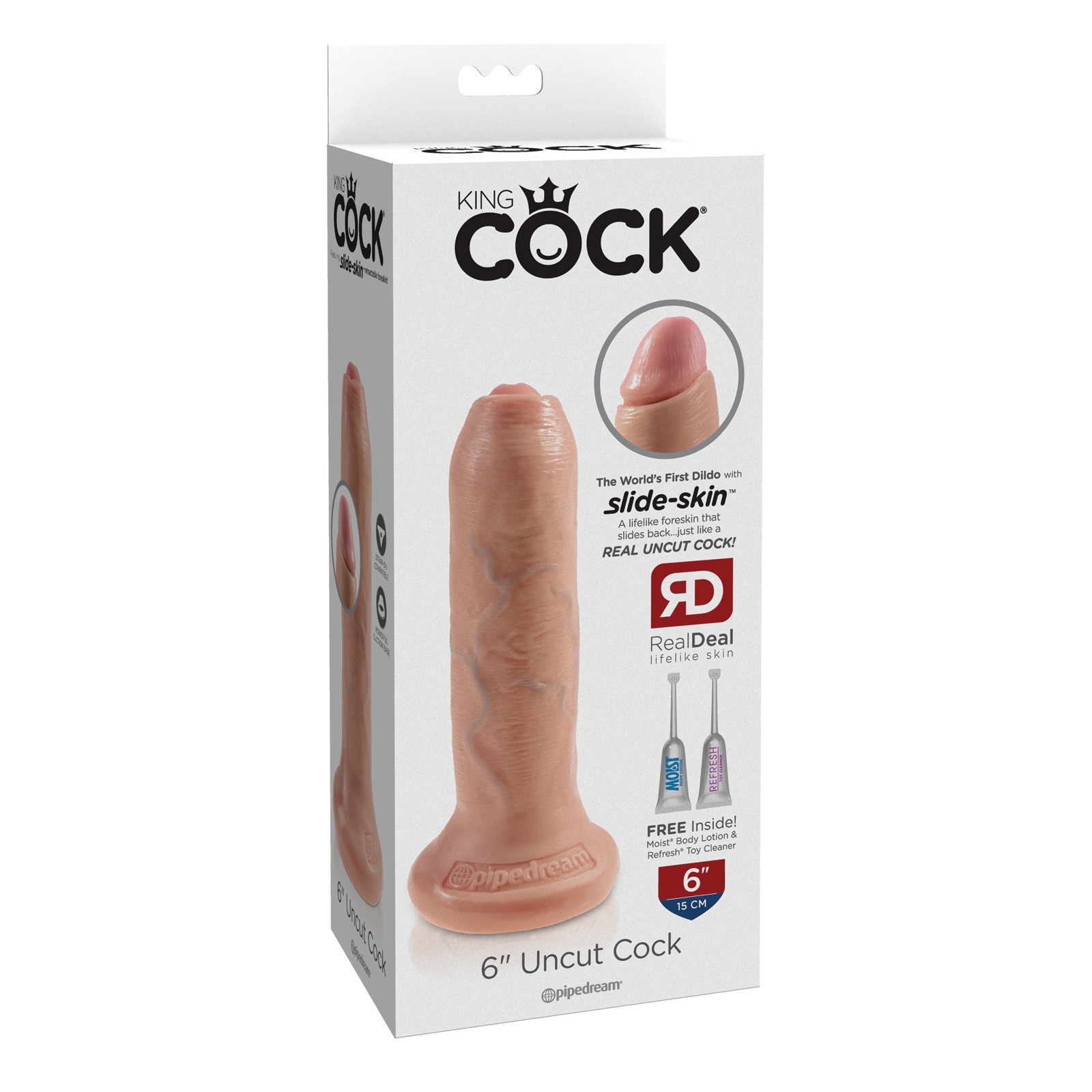 Dildo King Cock 6 Pulgadas Incircunciso Carne Dildo King Cock 6 Pulgadas Incircunciso Carne