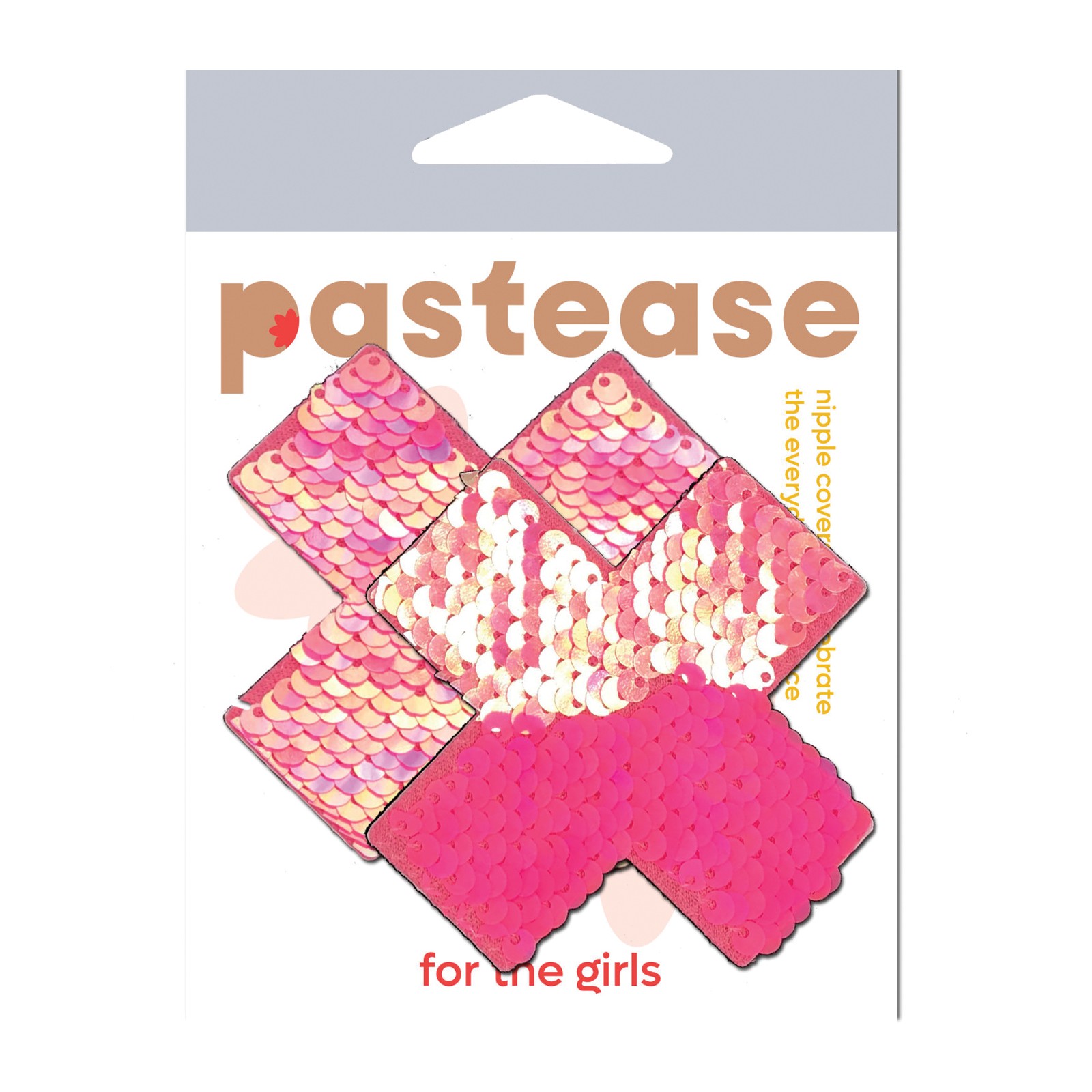 Pastease Cruz de Paillettes de Color Cambiante - Rosa Pastease Cruz de Paillettes de Color Cambiante - Rosa