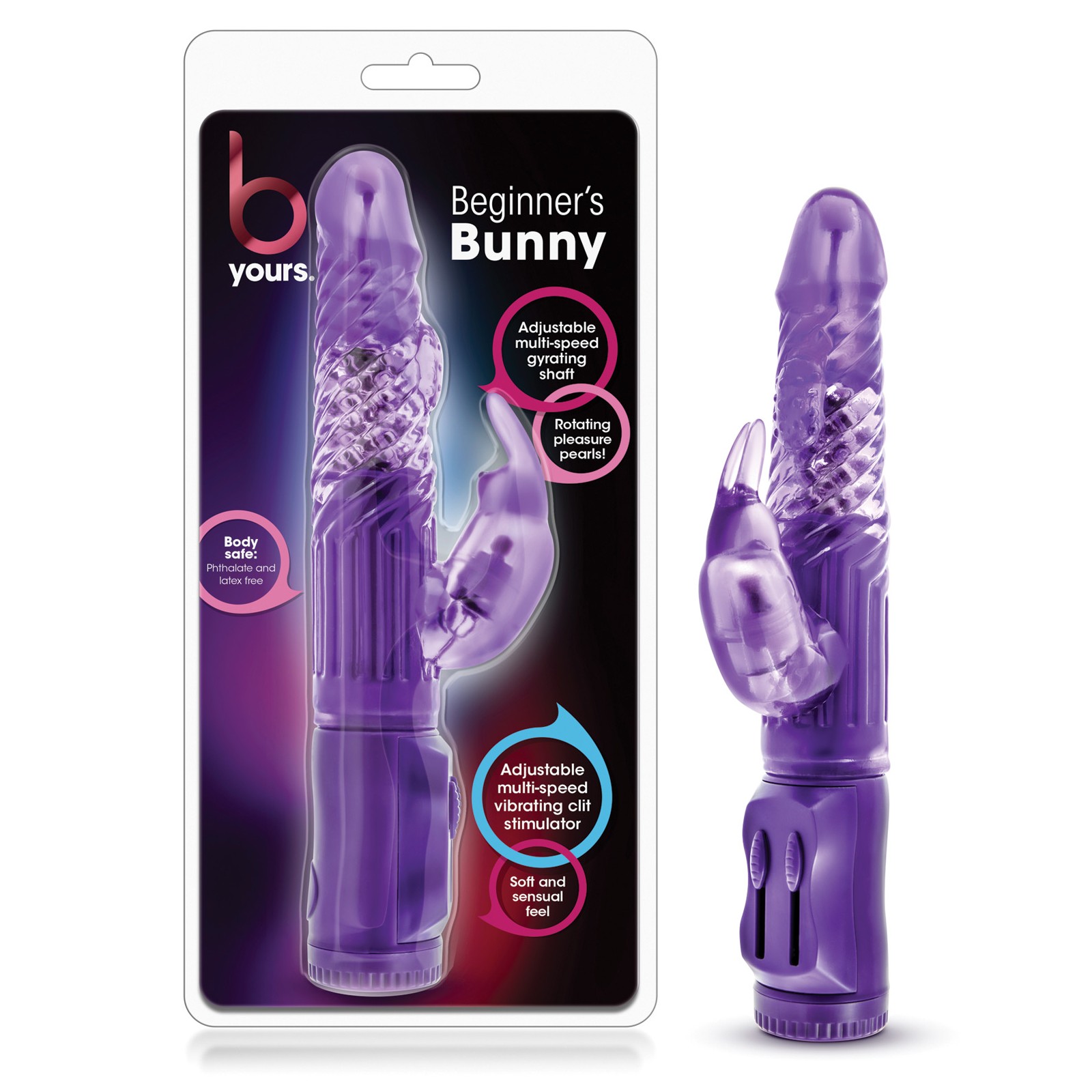 Blush B Yours Beginner's Bunny Purple Vibrator Blush B Yours Beginner's Bunny Purple Vibrator