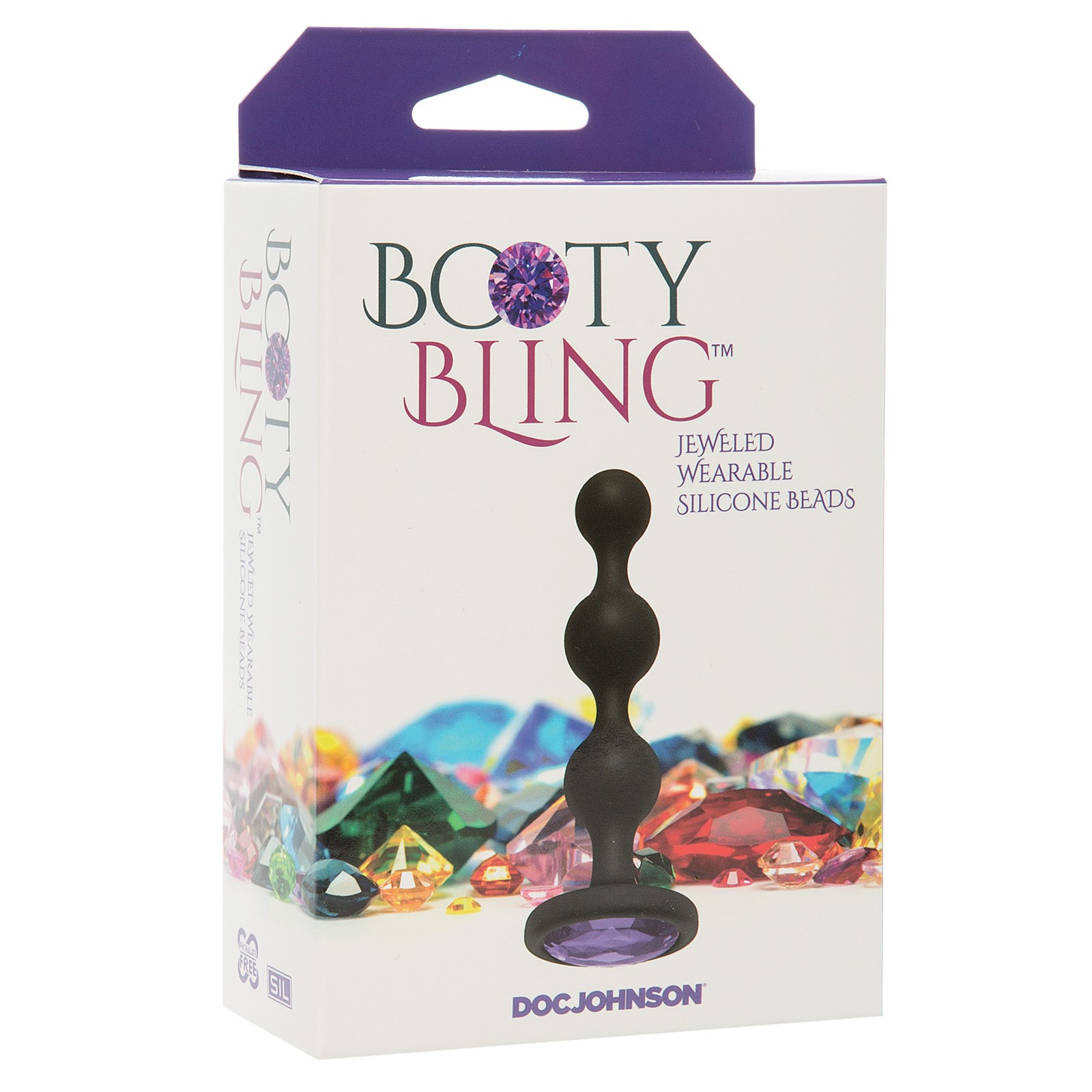 Bling para el Trasero Cuentas de Silicona Usables Moradas Bling para el Trasero Cuentas de Silicona Usables Moradas