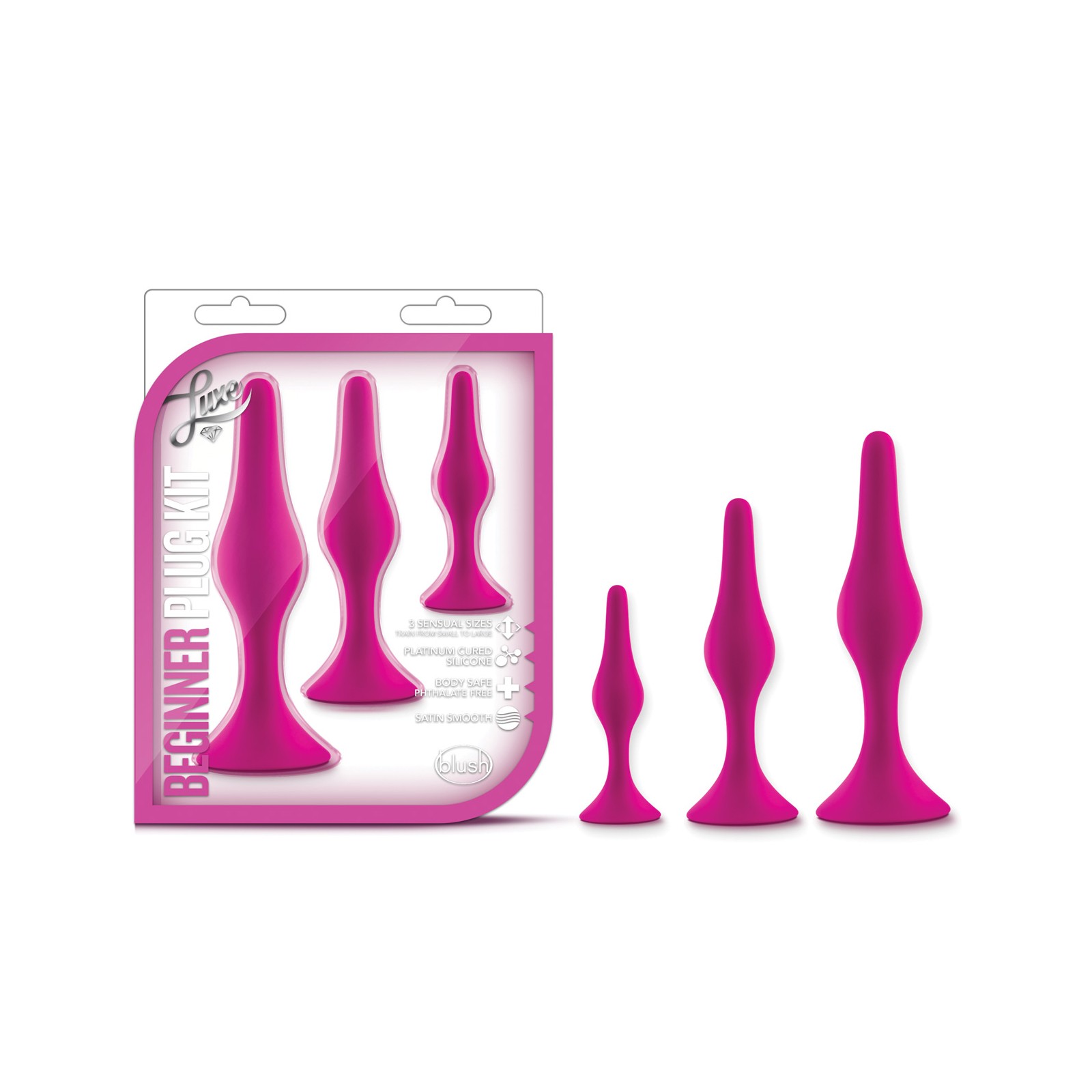 Kit de Plug Principiante Blush Luxe Rosa Kit de Plug Principiante Blush Luxe Rosa