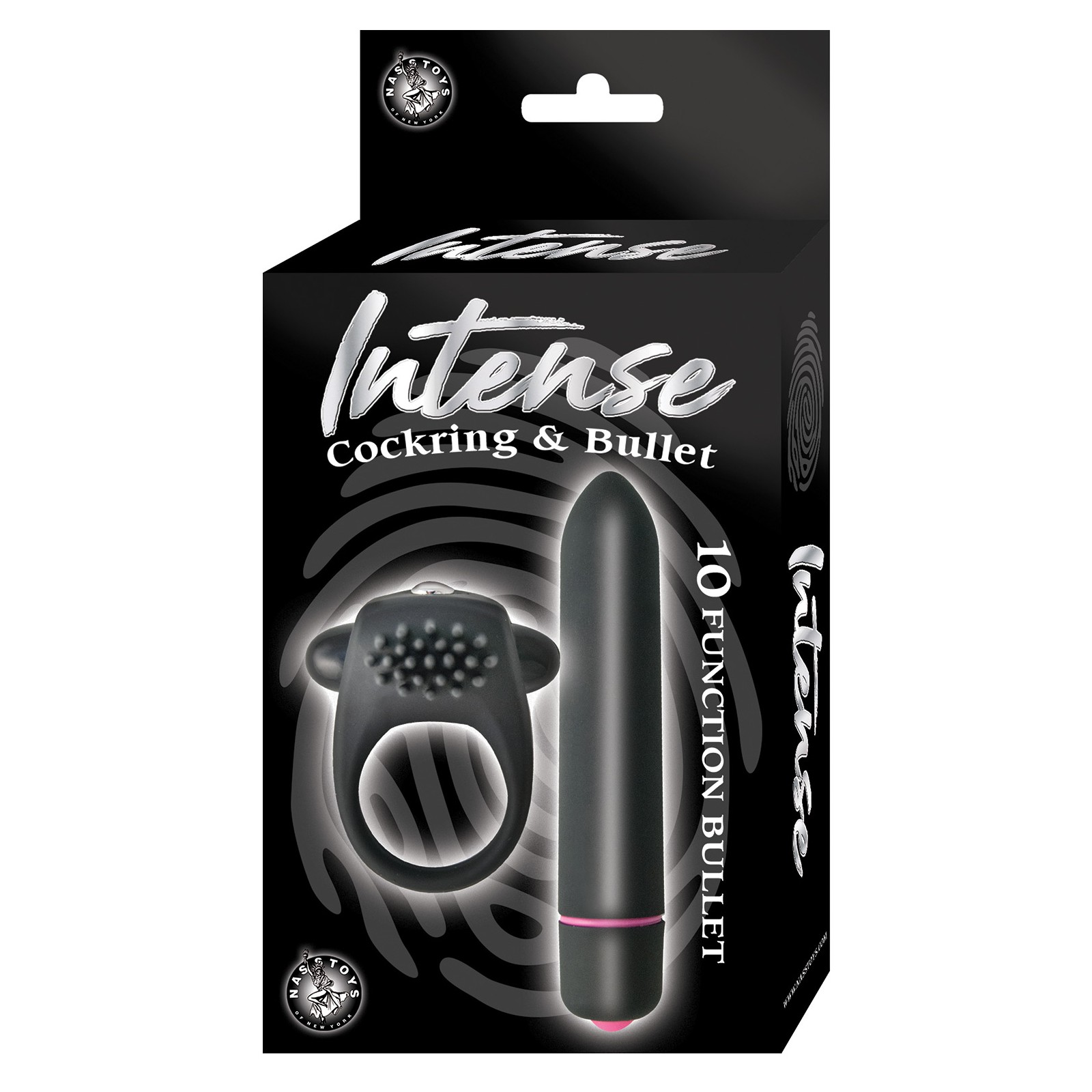 Intense Cockring and Bullet Black Intense Cockring and Bullet Black