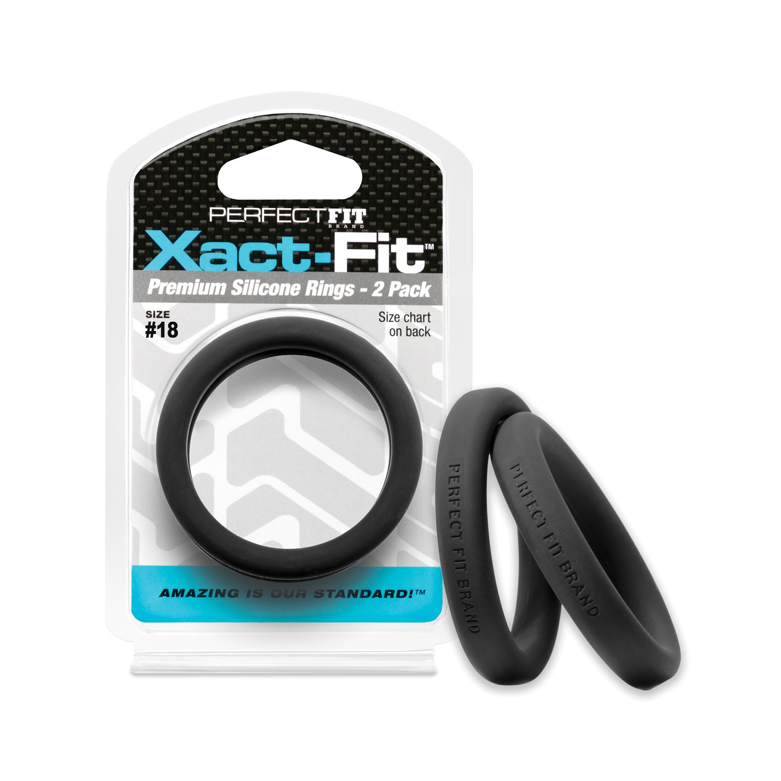 Perfect Fit Xact Fit Cock Ring #18 - Black Perfect Fit Xact Fit Cock Ring #18 - Black