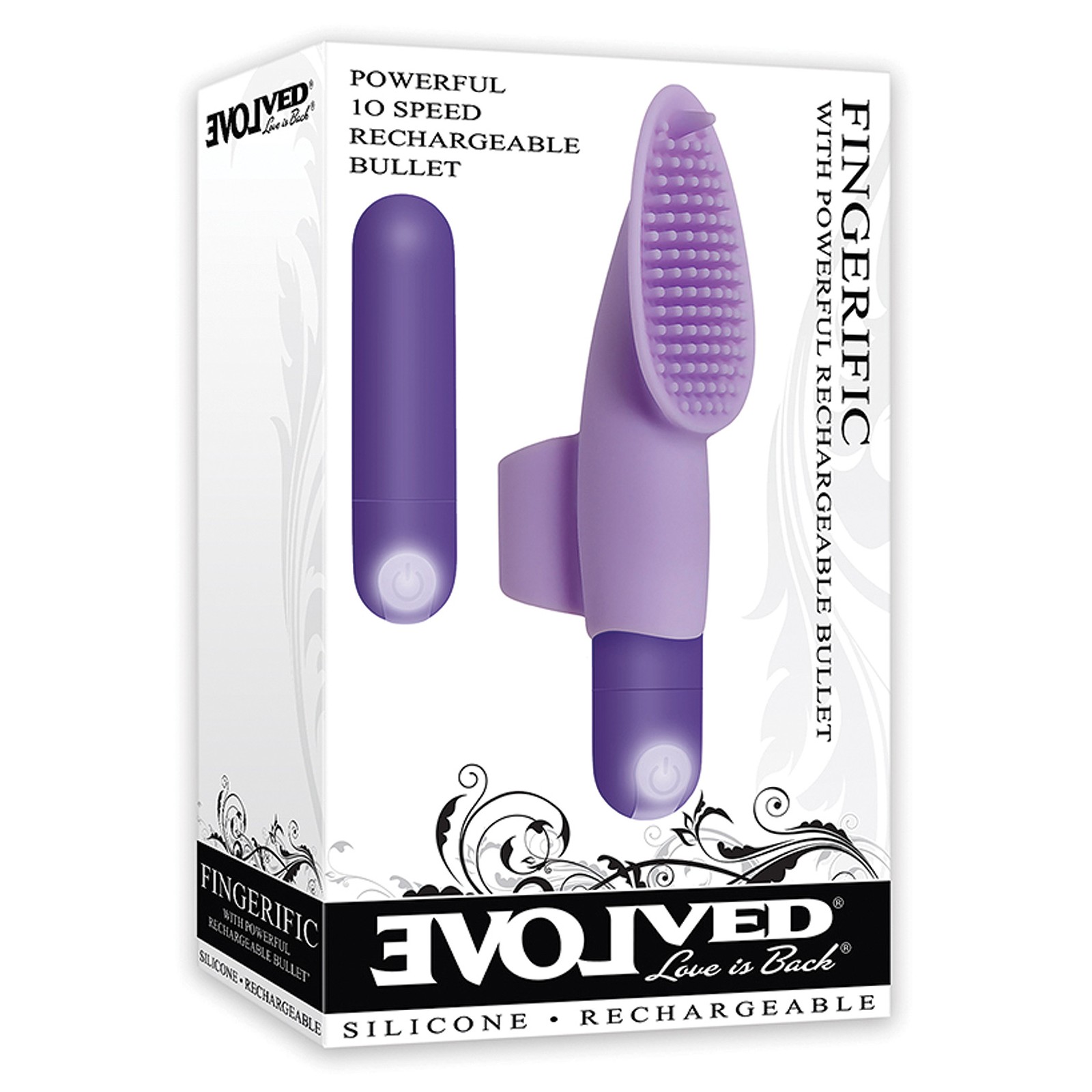 Bullet Recargable Evolved Fingerific Púrpura Bullet Recargable Evolved Fingerific Púrpura