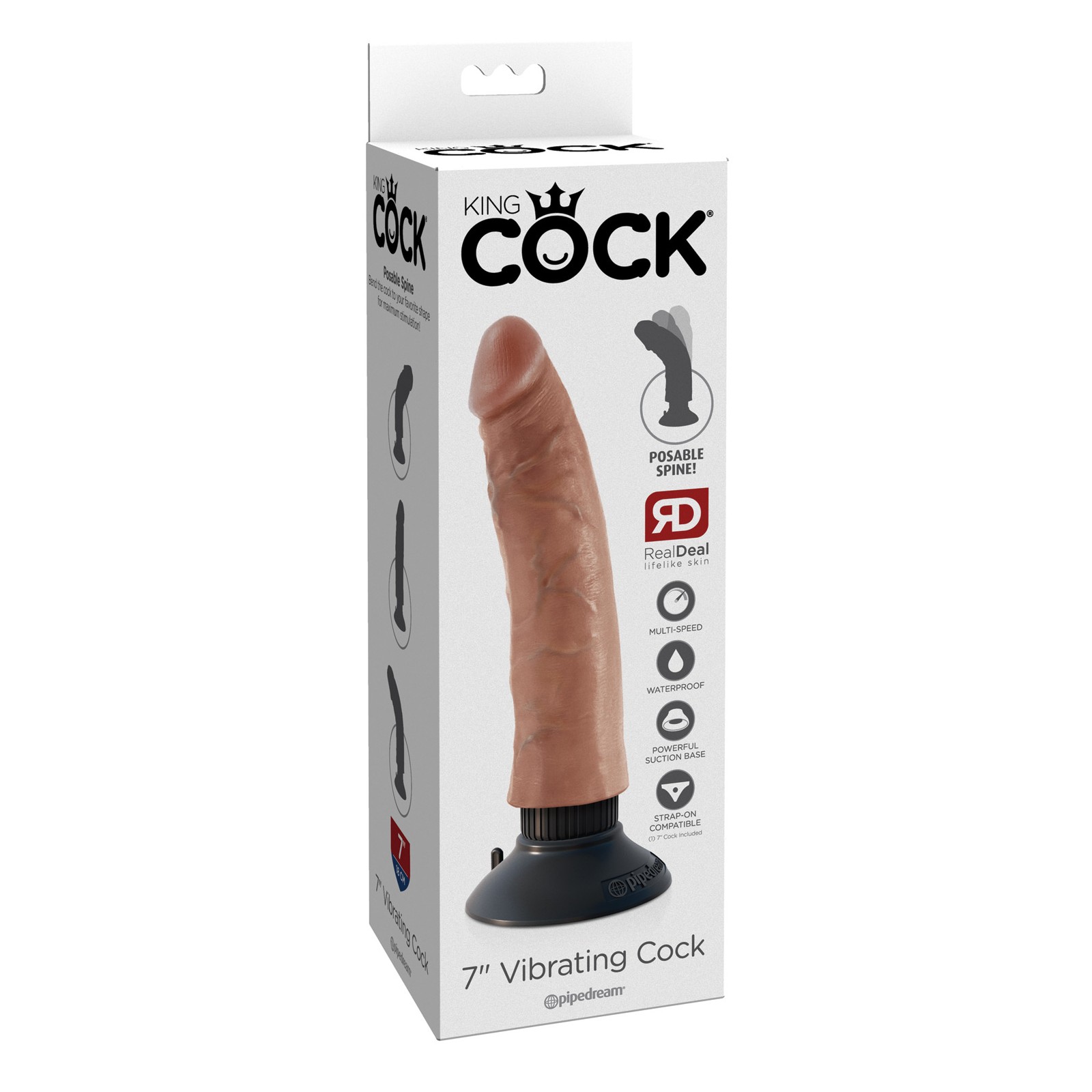 Pene Vibrante King Cock de 18 cm Pene Vibrante King Cock de 18 cm