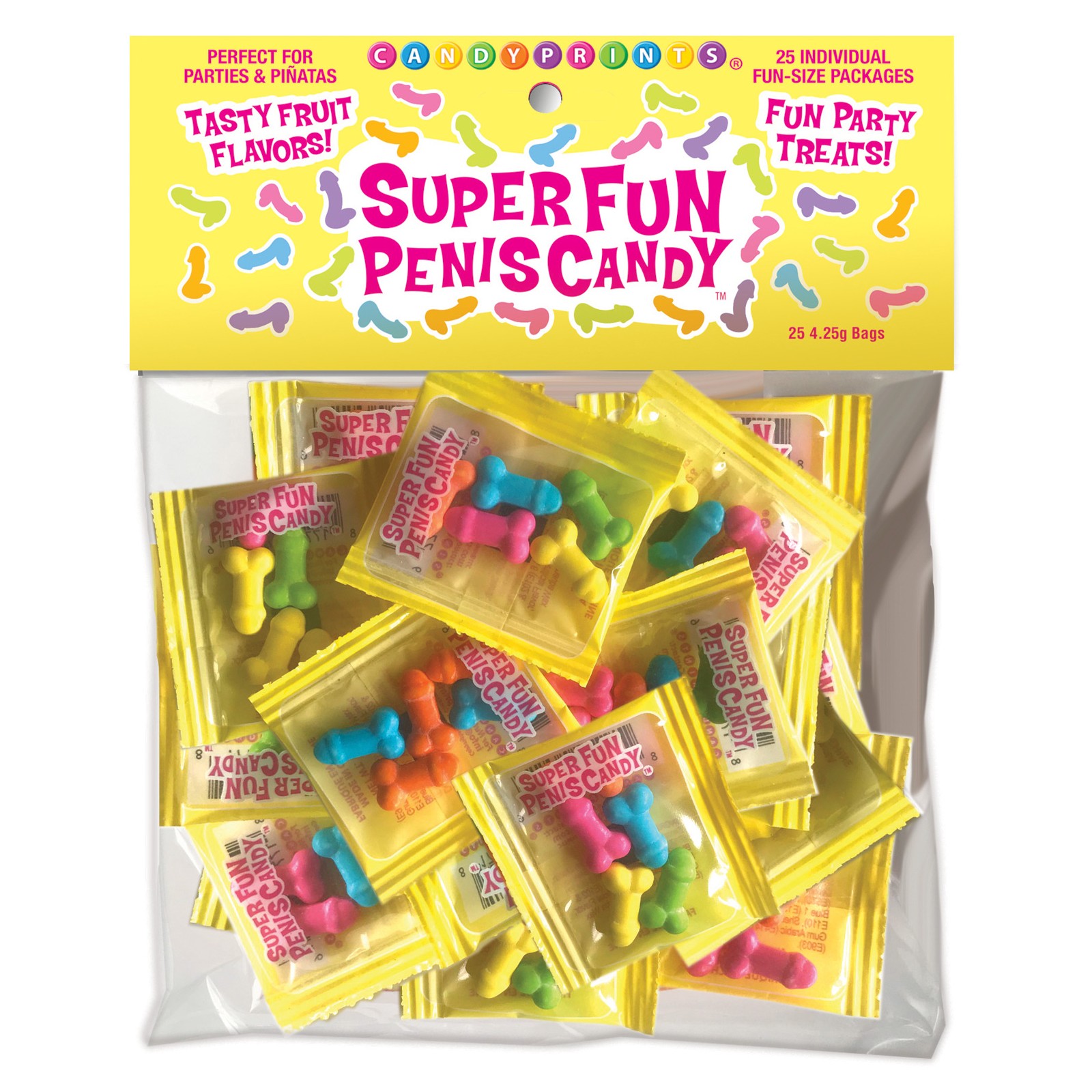 Caramelos de Pene Super Fun Bolsa de 25 Caramelos de Pene Super Fun Bolsa de 25
