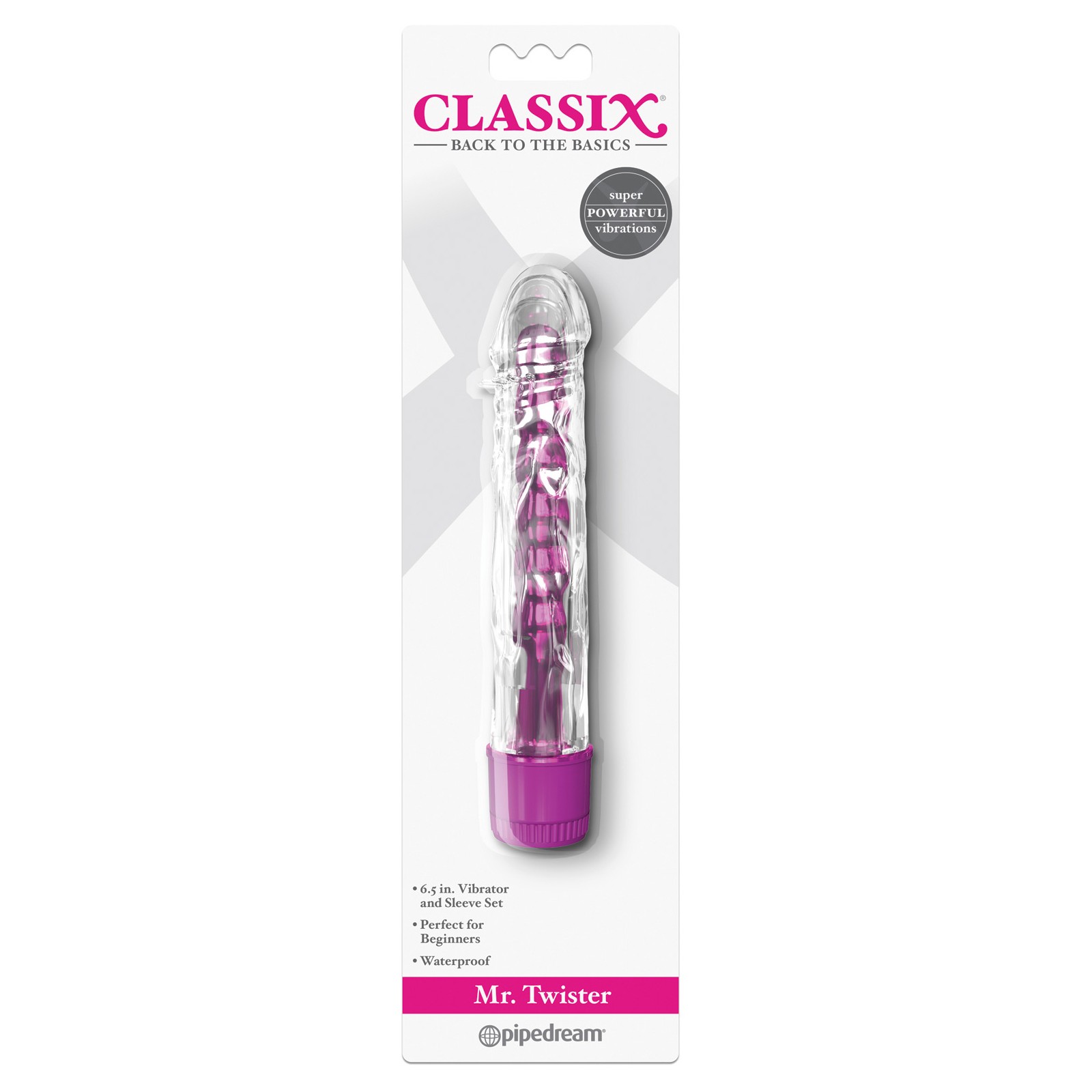 Vibrador Classix Mr. Twister Rosa con Manga Vibrador Classix Mr. Twister Rosa con Manga