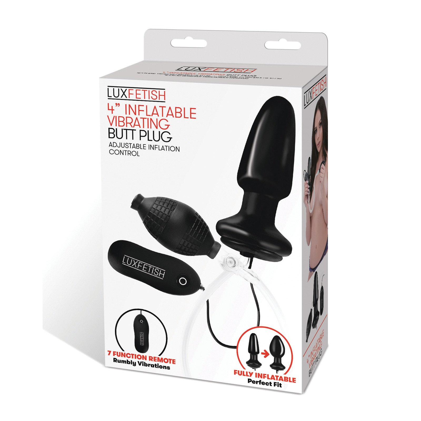 Plug Anal Inflable con Vibraciones Lux Fetish Plug Anal Inflable con Vibraciones Lux Fetish