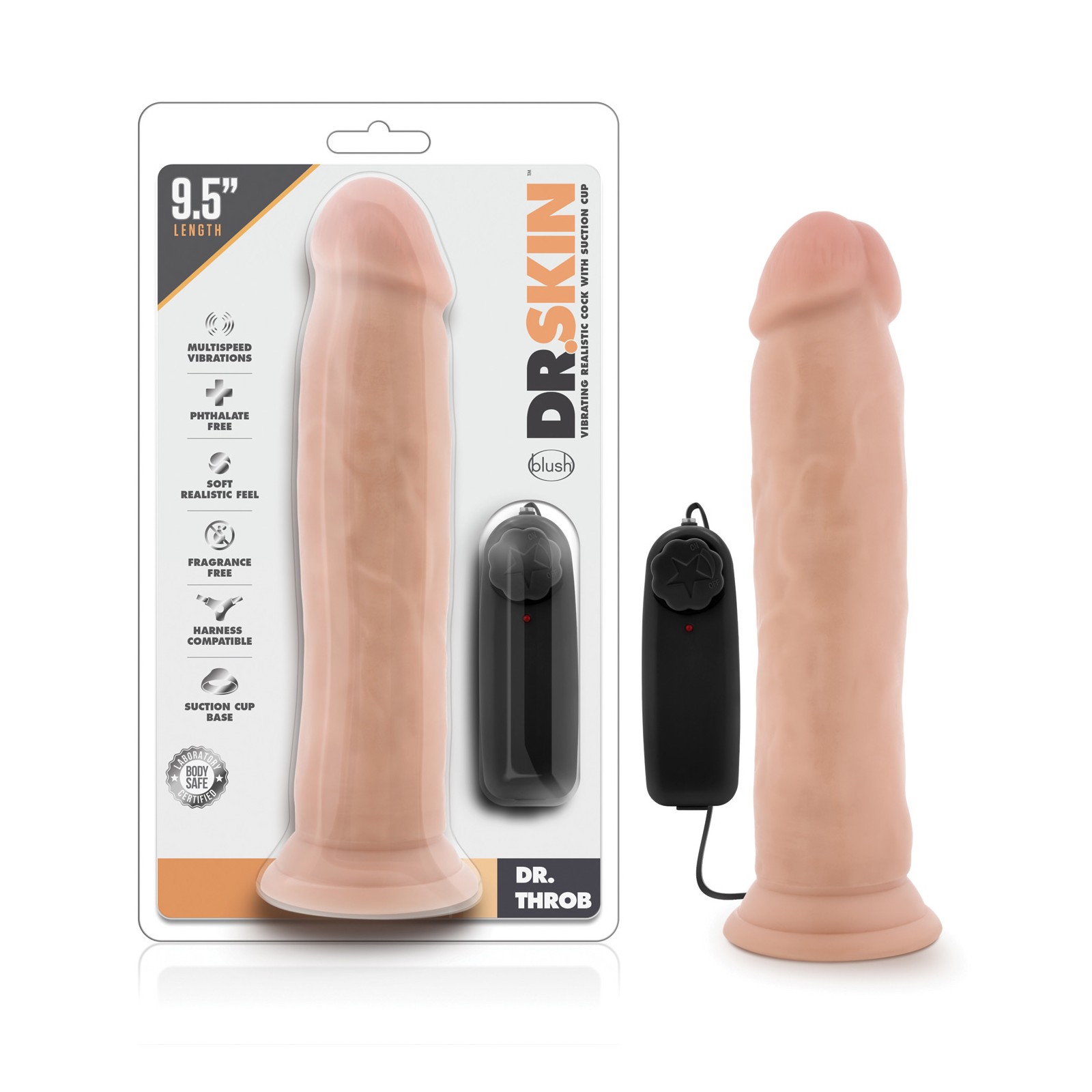 Dr. Skin Dr. Throb 9.5" Cock with Suction Cup Dr. Skin Dr. Throb 9.5" Cock with Suction Cup