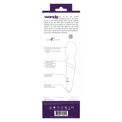 Varita Recargable Wanda con 10 Modos de Vibración para Placer Intenso