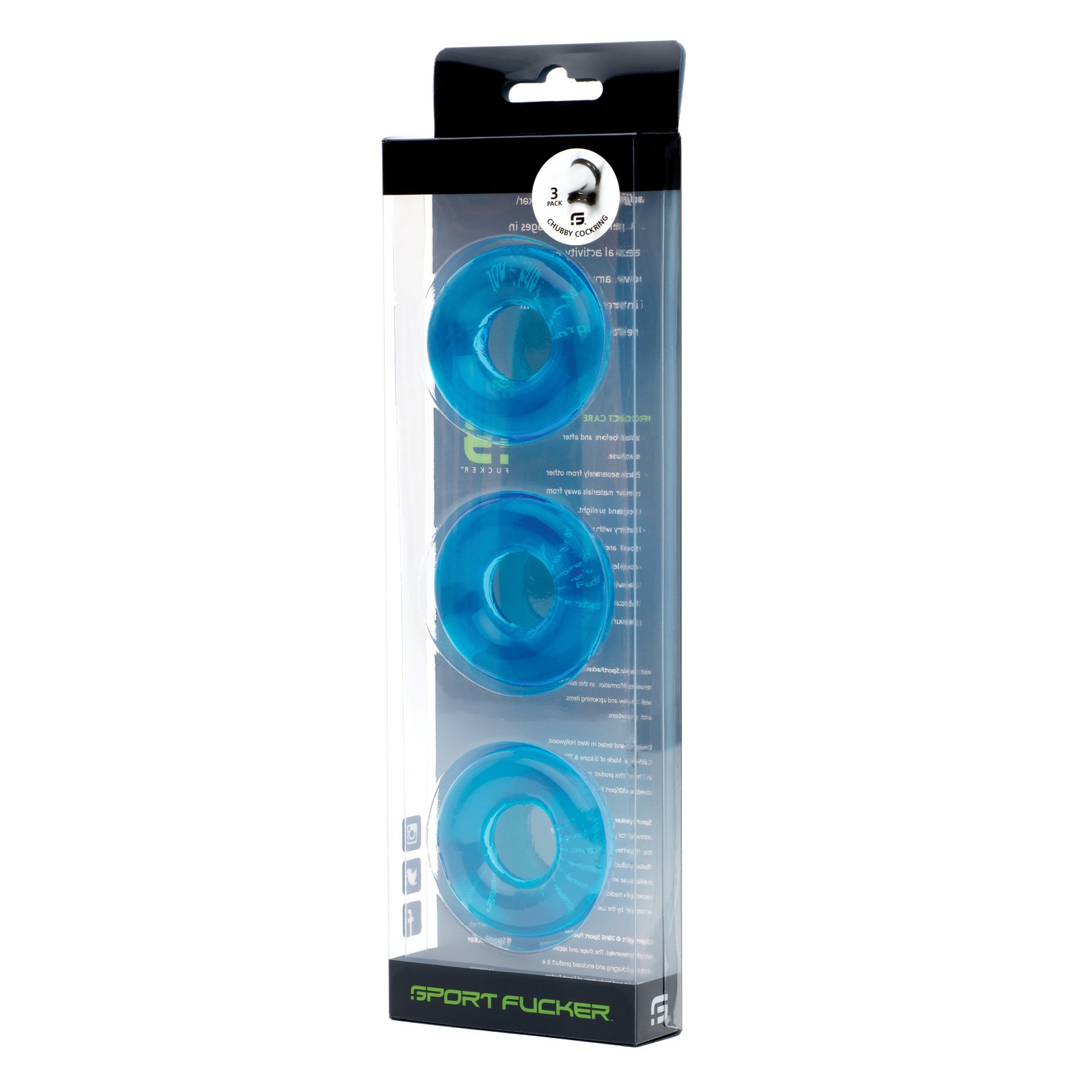 Sport Fucker Chubby Cockring Pack of 3 Ice Blue Sport Fucker Chubby Cockring Pack of 3 Ice Blue