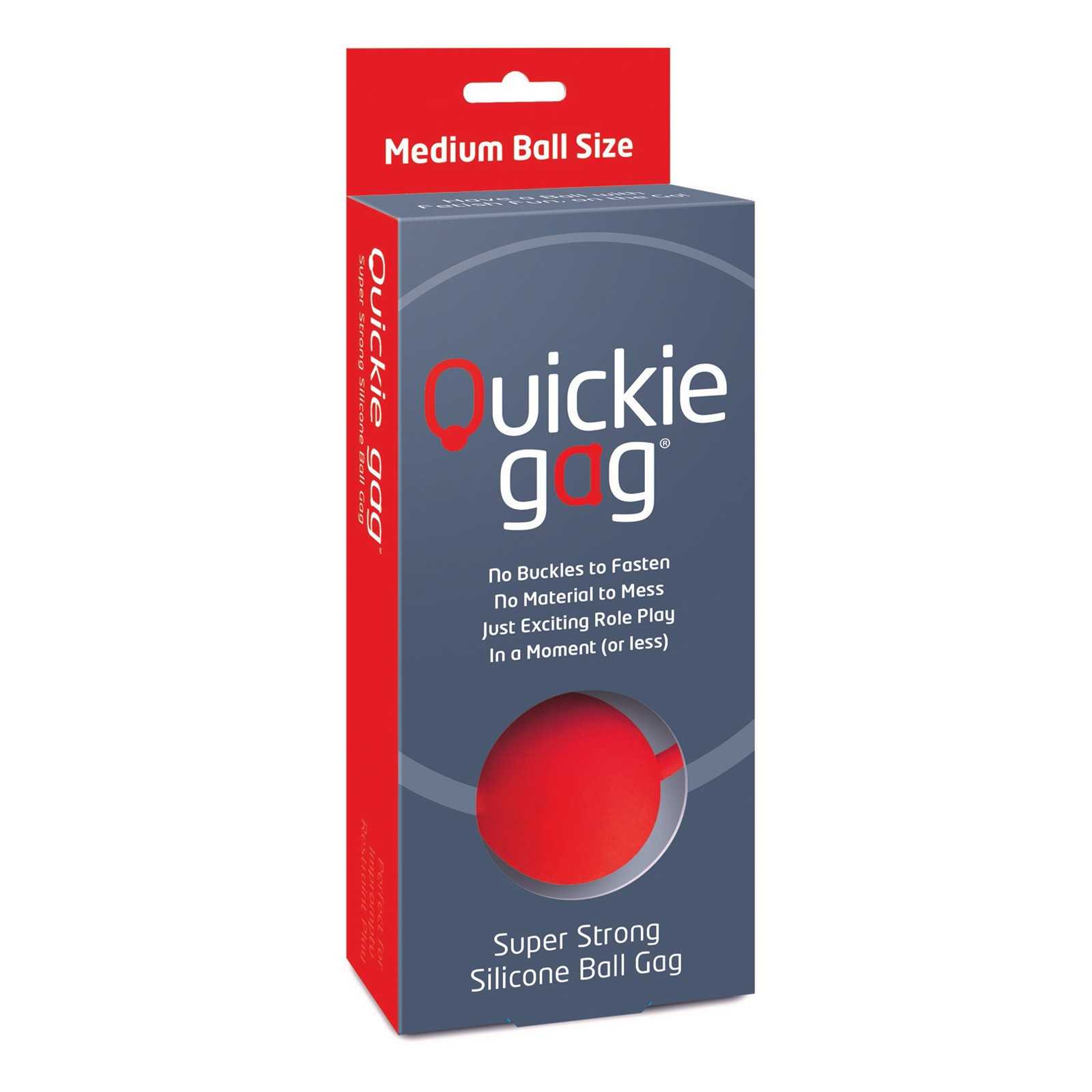 Quickie Medium Ball Gag Red for Sensual Bondage Quickie Medium Ball Gag Red for Sensual Bondage