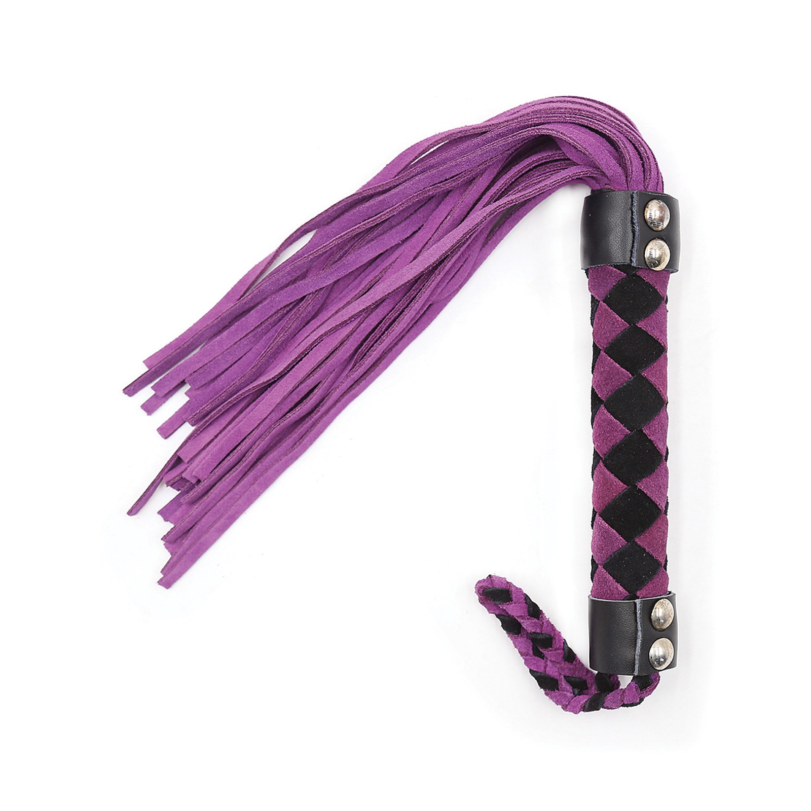 Flogger de Cuero Plesur de 15 Pulgadas - Púrpura Flogger de Cuero Plesur de 15 Pulgadas - Púrpura