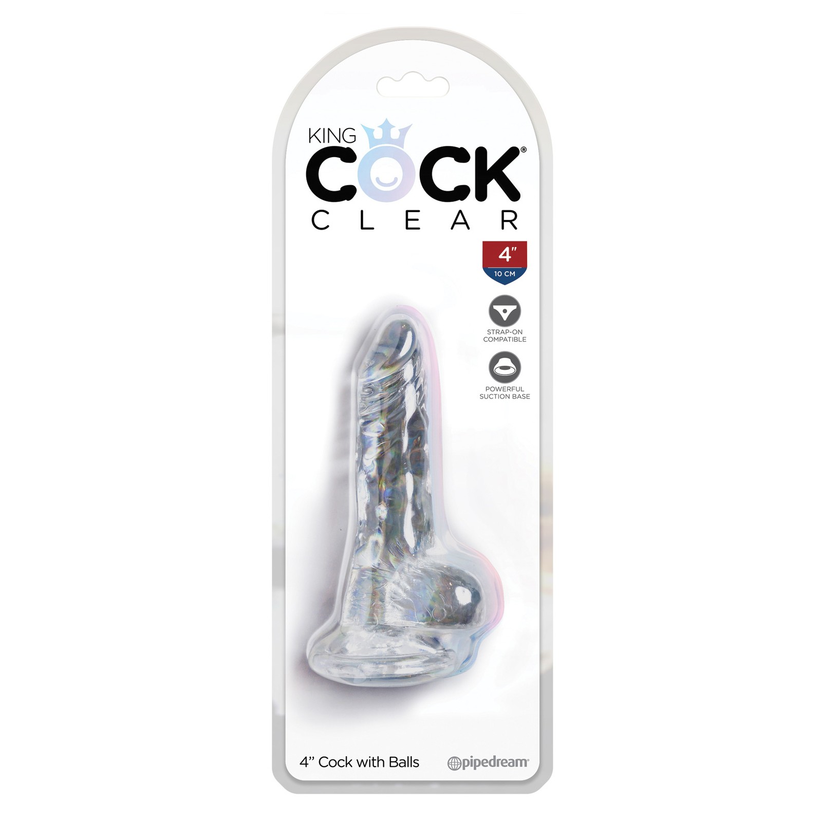 King Cock Claro Dildo de 4" con Testículos King Cock Claro Dildo de 4" con Testículos