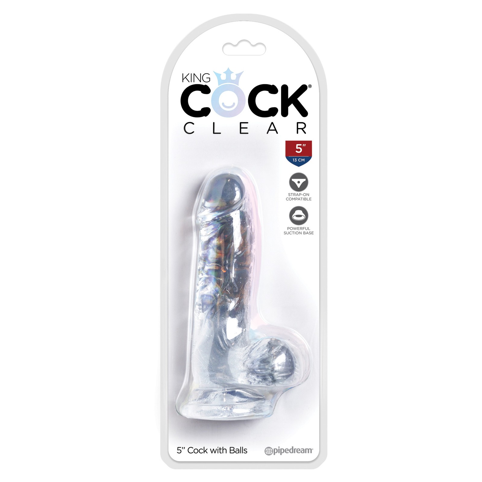 King Cock 5" Clear Realistic Dildo for Pleasure King Cock 5" Clear Realistic Dildo for Pleasure
