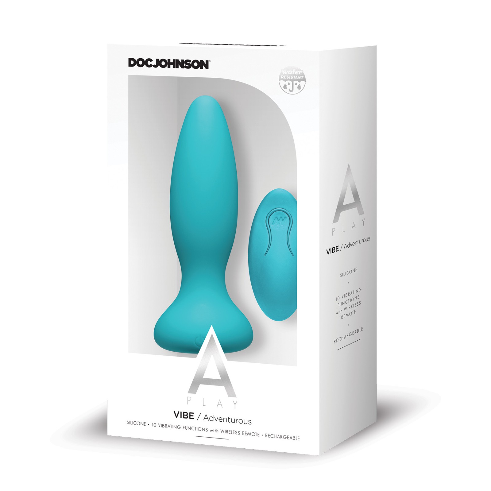 A Play Rechargeable Silicone Anal Plug with Remote Teal A Play Rechargeable Silicone Anal Plug with Remote Teal