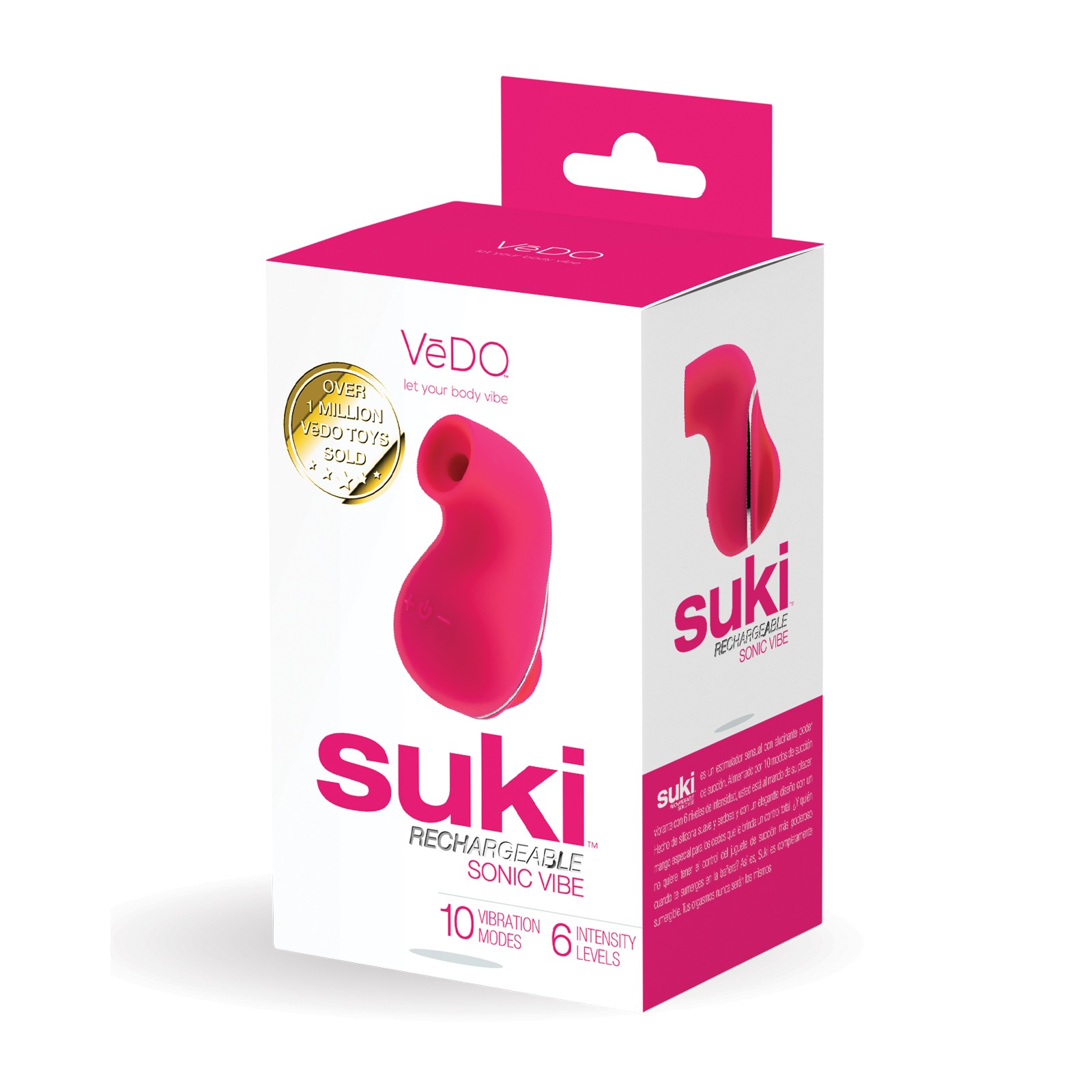 VeDO Suki Succionador Vibrador Recargable - Rosa Lindo VeDO Suki Succionador Vibrador Recargable - Rosa Lindo