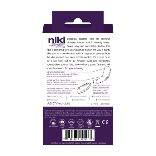 VeDO Niki Panty Vibe Recargable Púrpura Profundo
