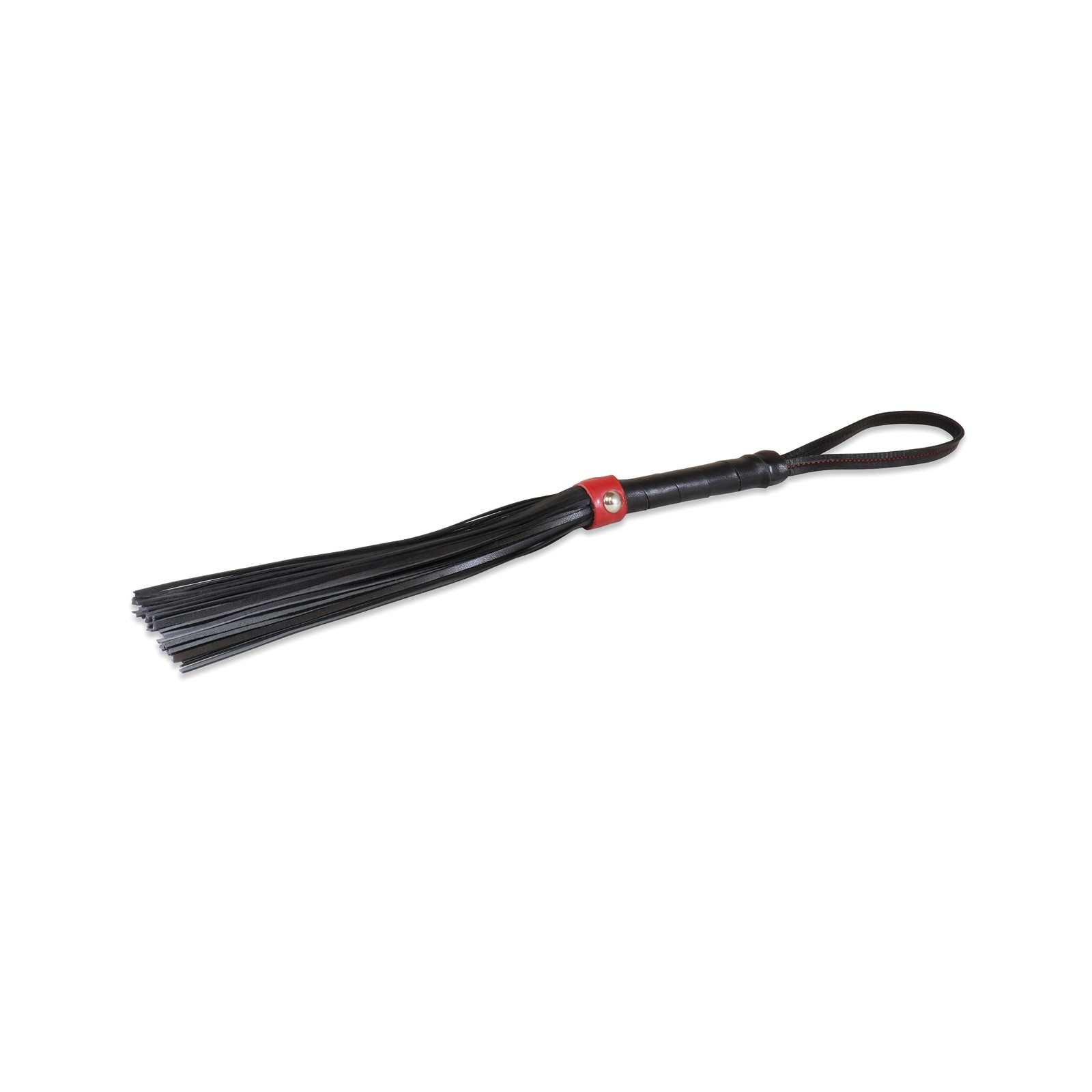 Flogger de Piel de Cordero de 14" Sultra Negro Rojo Flogger de Piel de Cordero de 14" Sultra Negro Rojo