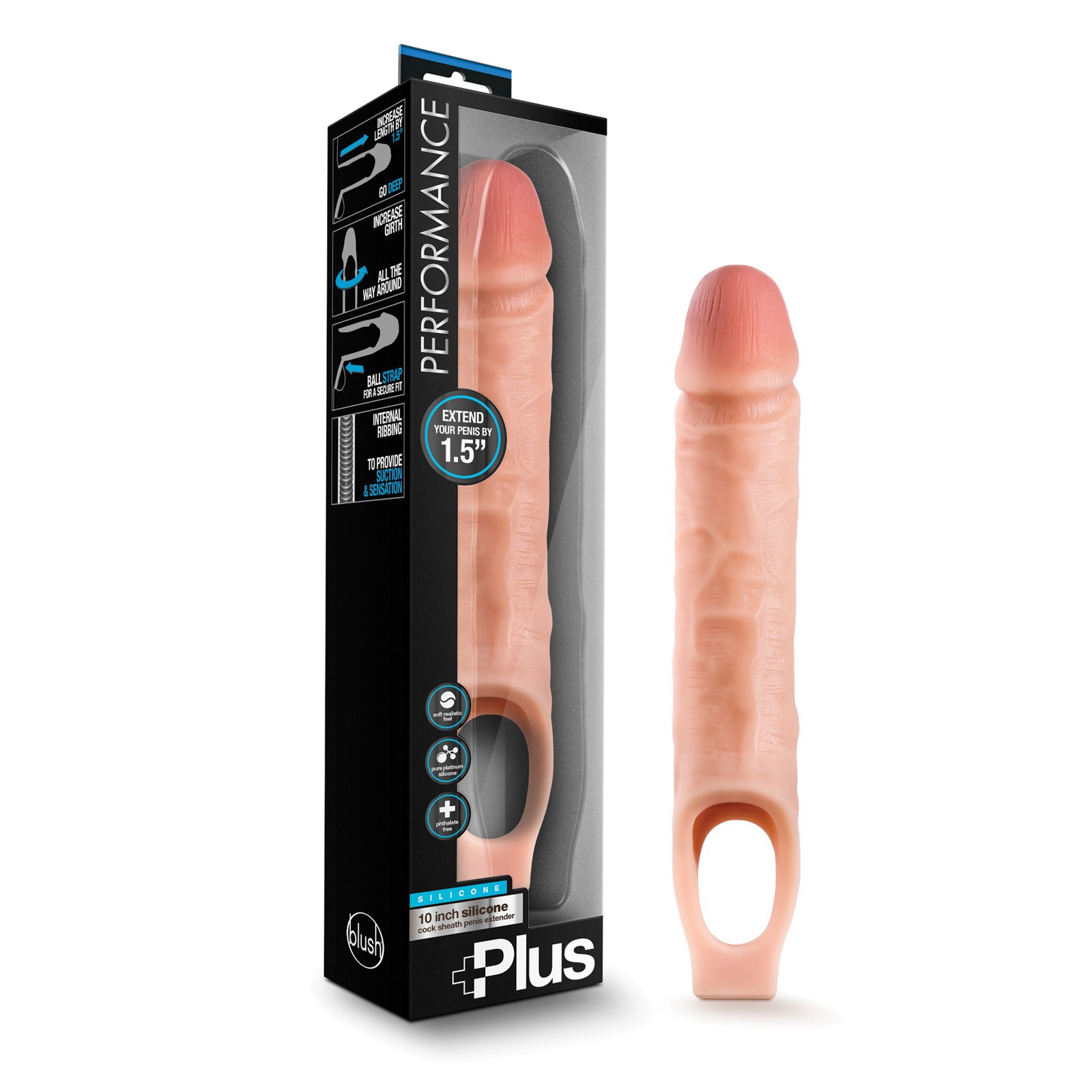 Extensor de Pene de Silicona Performance Plus 10" Extensor de Pene de Silicona Performance Plus 10"